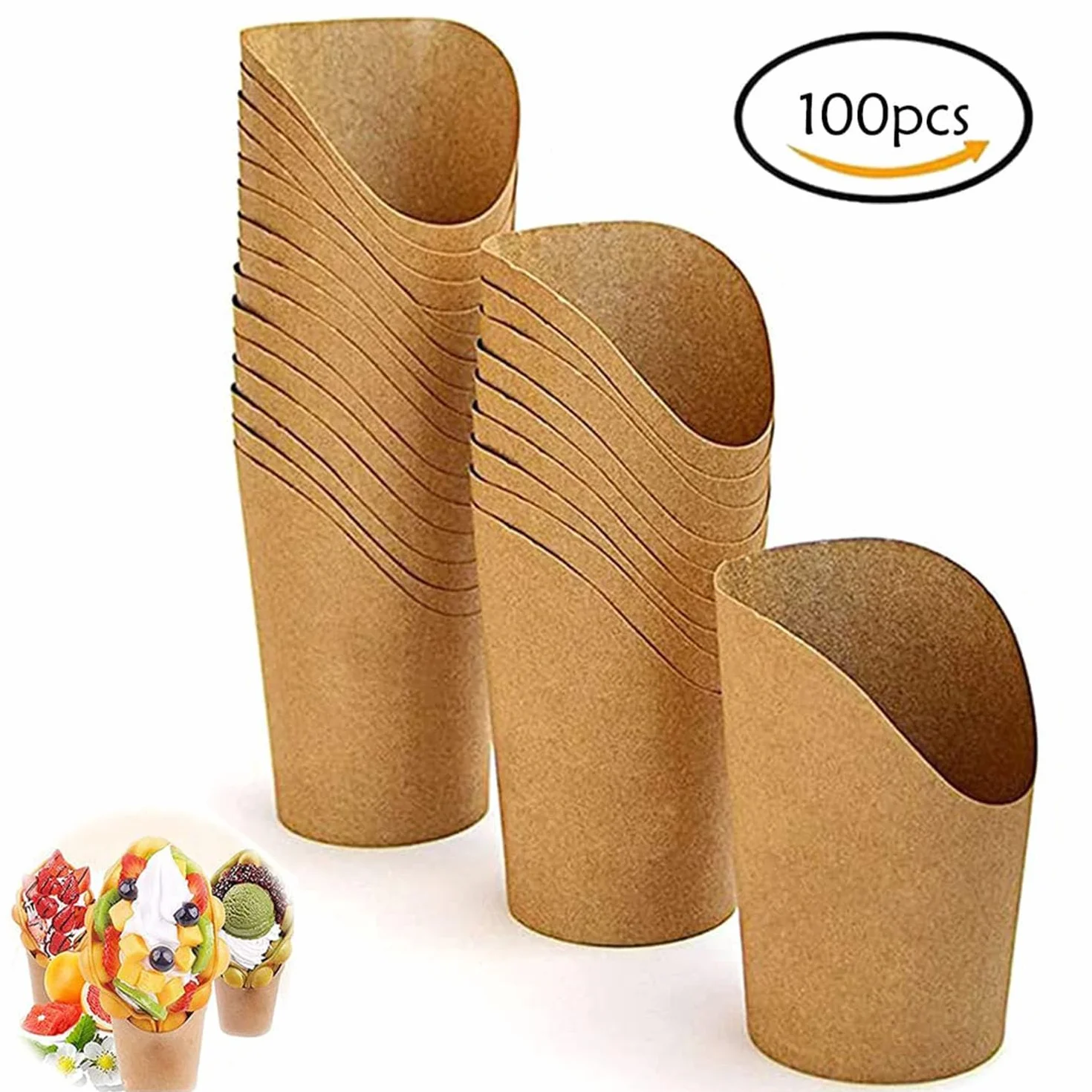 XYJJ 100 scatole di popcorn in carta kraft per feste, biscotti, patatine