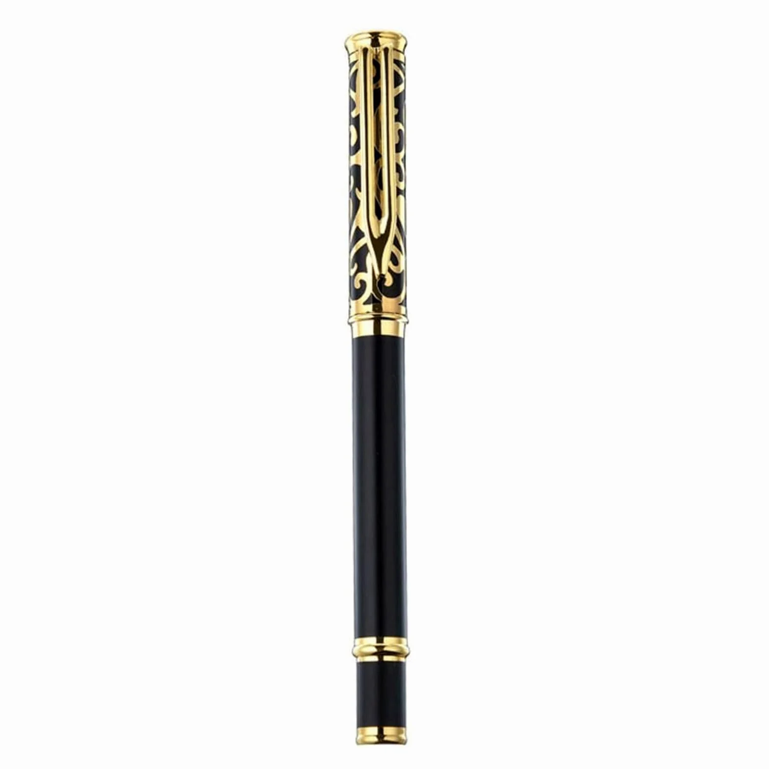 Penna a sfera, penna gel a in metallo a con inchiostro Nero Oro 13,3x1,2 cm