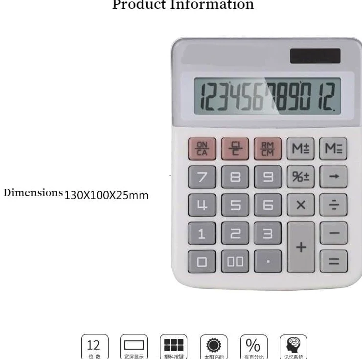 calcolatrice, Calcolatrice portatile e durevole for ufficio finanziario aziendale da tavolo for