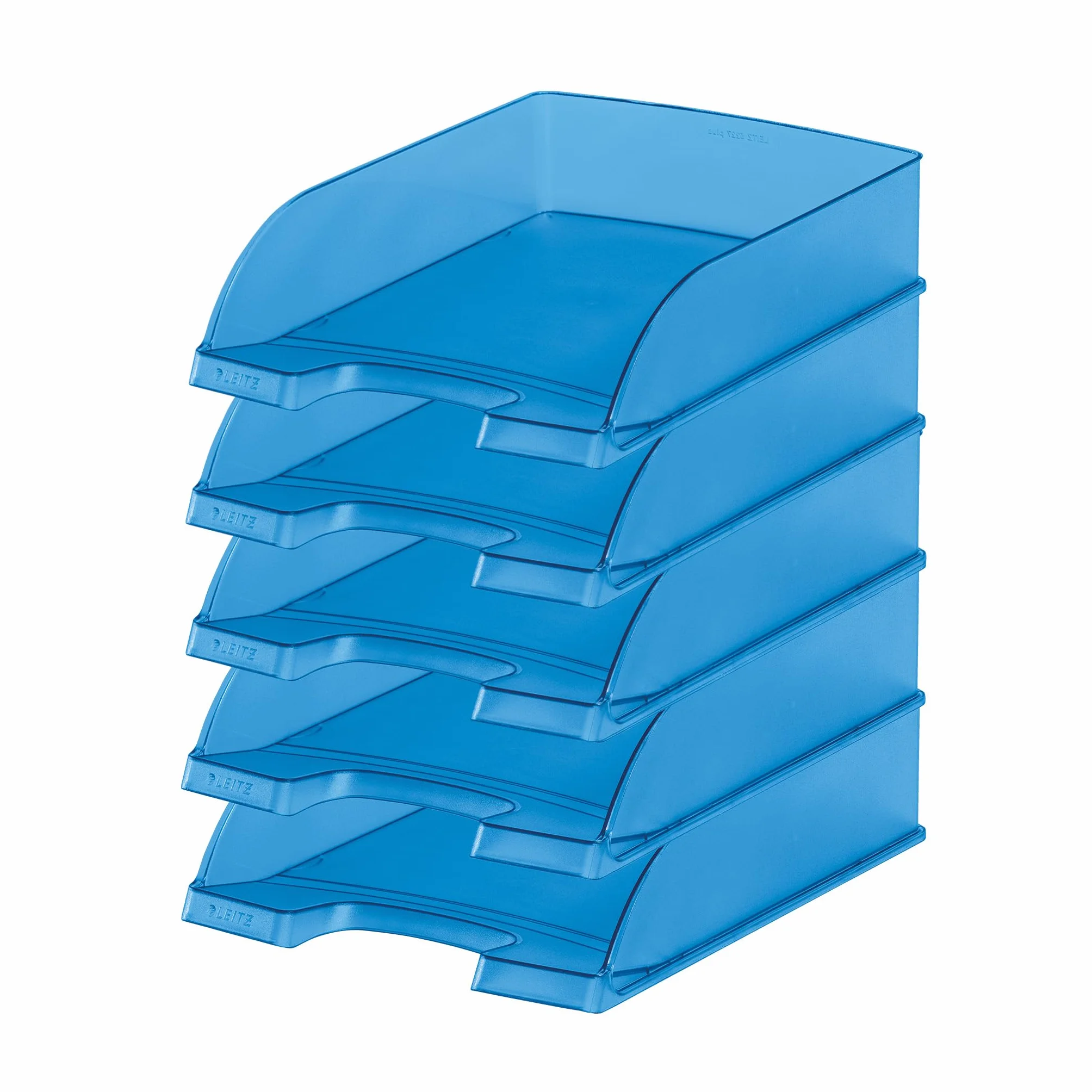 Leitz 52270034 - Cestino per lettere, formato A4, confezione da 5, colore: Blu
