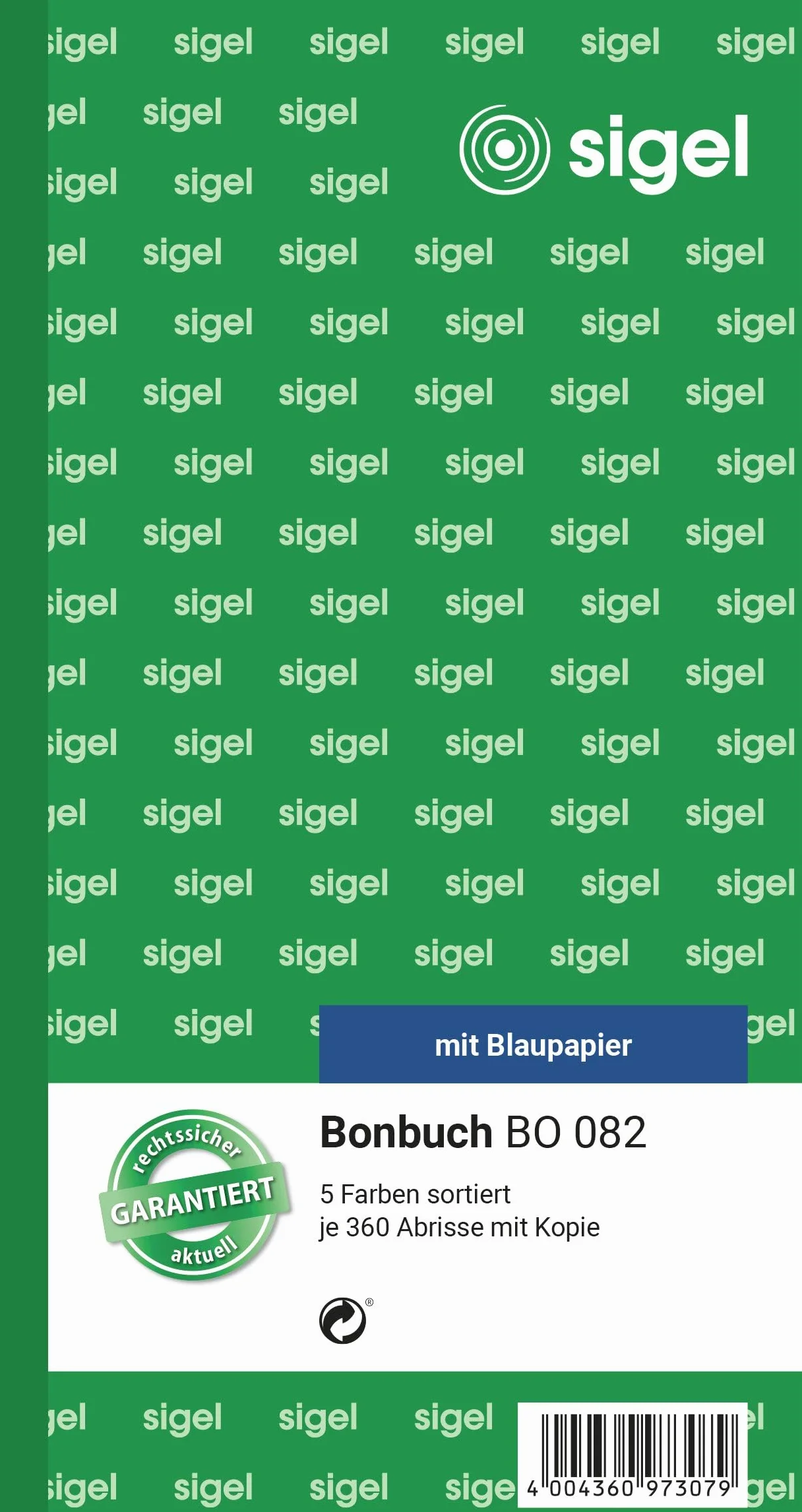 Sigel-Blocco voucher bo071 biglietti 105-360 Sparpack: Giallo, rosa, Bianco, Verde, blu
