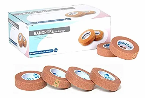 BANDPORE, rotolo di nastro di carta micropora, marrone, tostato, 1/2 pollici x 10 yard (24 rotoli per scatola)
