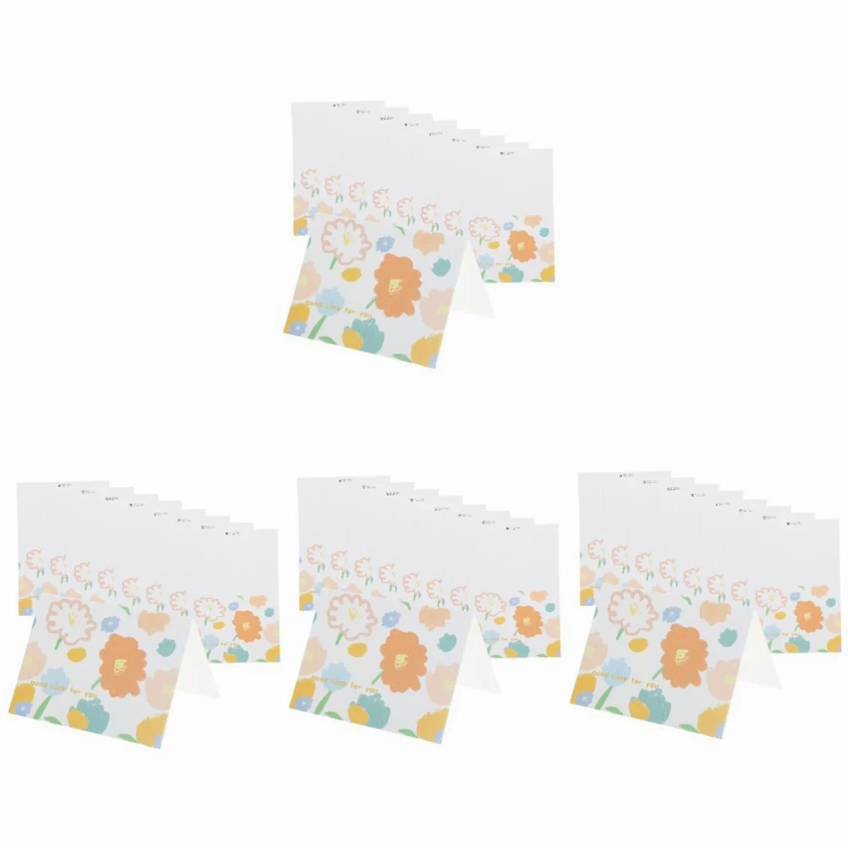 COHEALI 200 Pezzi Biglietti D’Auguri Floreali 50 Pezzi, Carte Decorative Pieghevoli per Festa e Compleanno, Biglietti Scrivibili in Carta Liscia per Inviti e Messaggi di Auguri