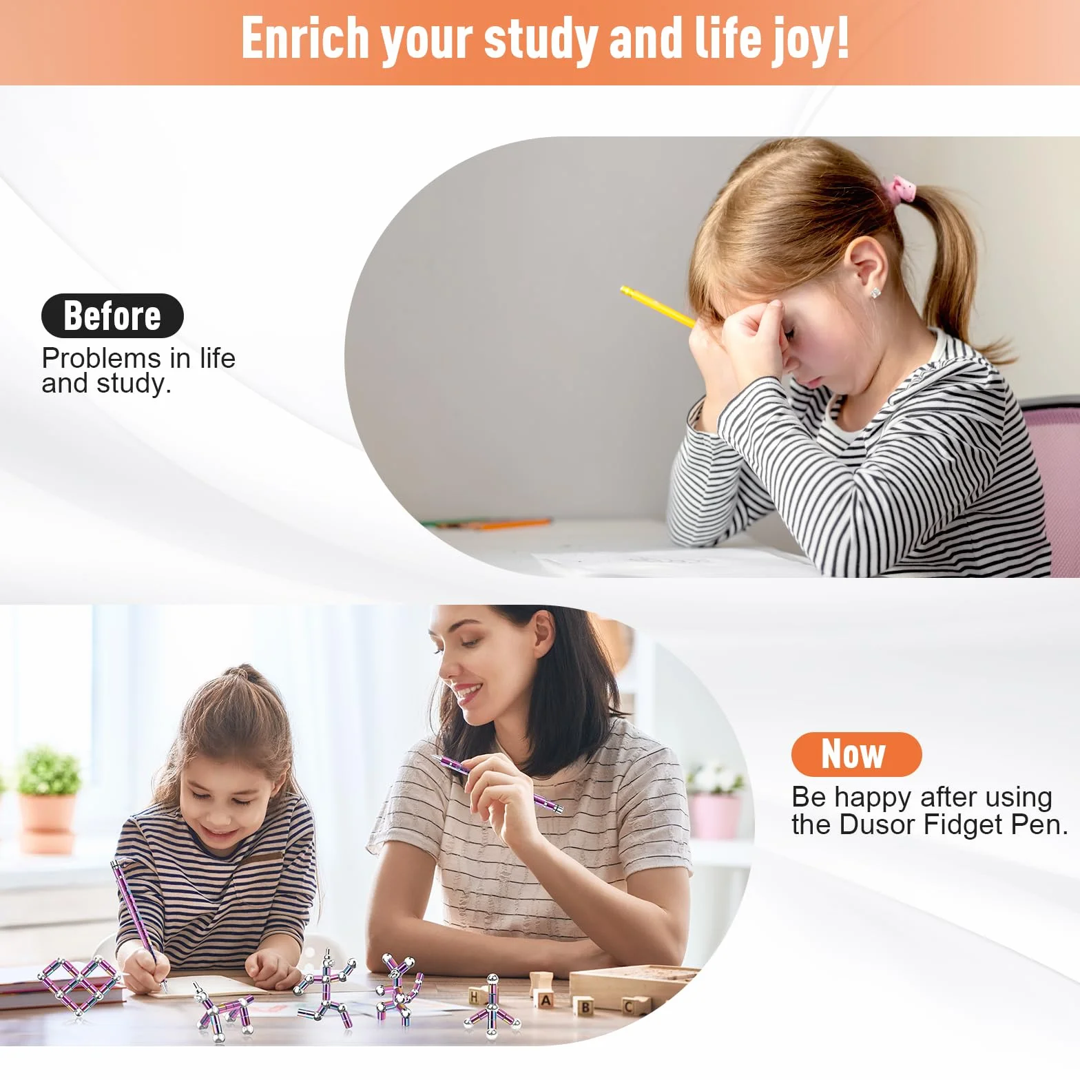 Magnetica Fidget Pen, idee Regalo Femmina Uomo Compleanno Penna Magnetica, Regali per Lui/Lei, Regali Teenager