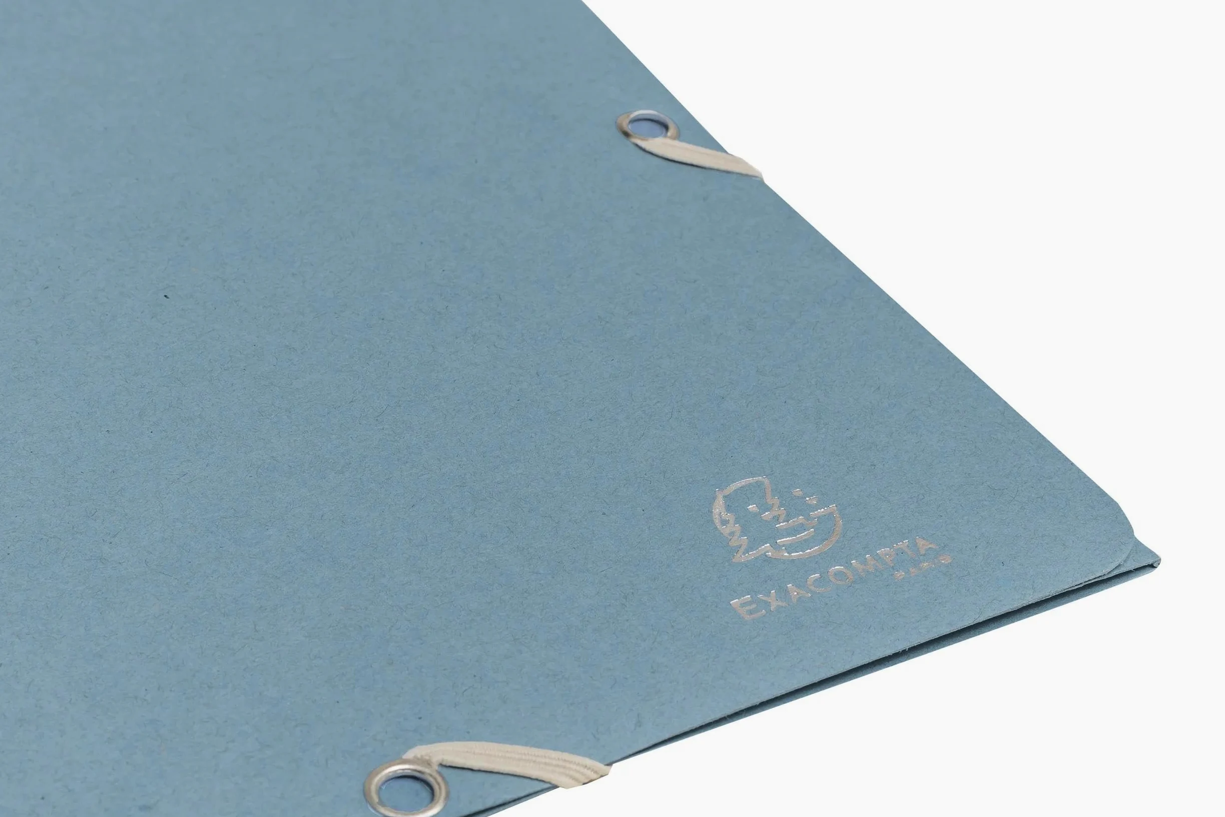 Exacompta - Rif. Autentik 55232E - Cartone da 25 cartelline con elastici - buste a 3 alette - in carta riciclata 400 g/m2 - dimensioni 24 x 32 cm per documenti in formato A4 - blu grigio