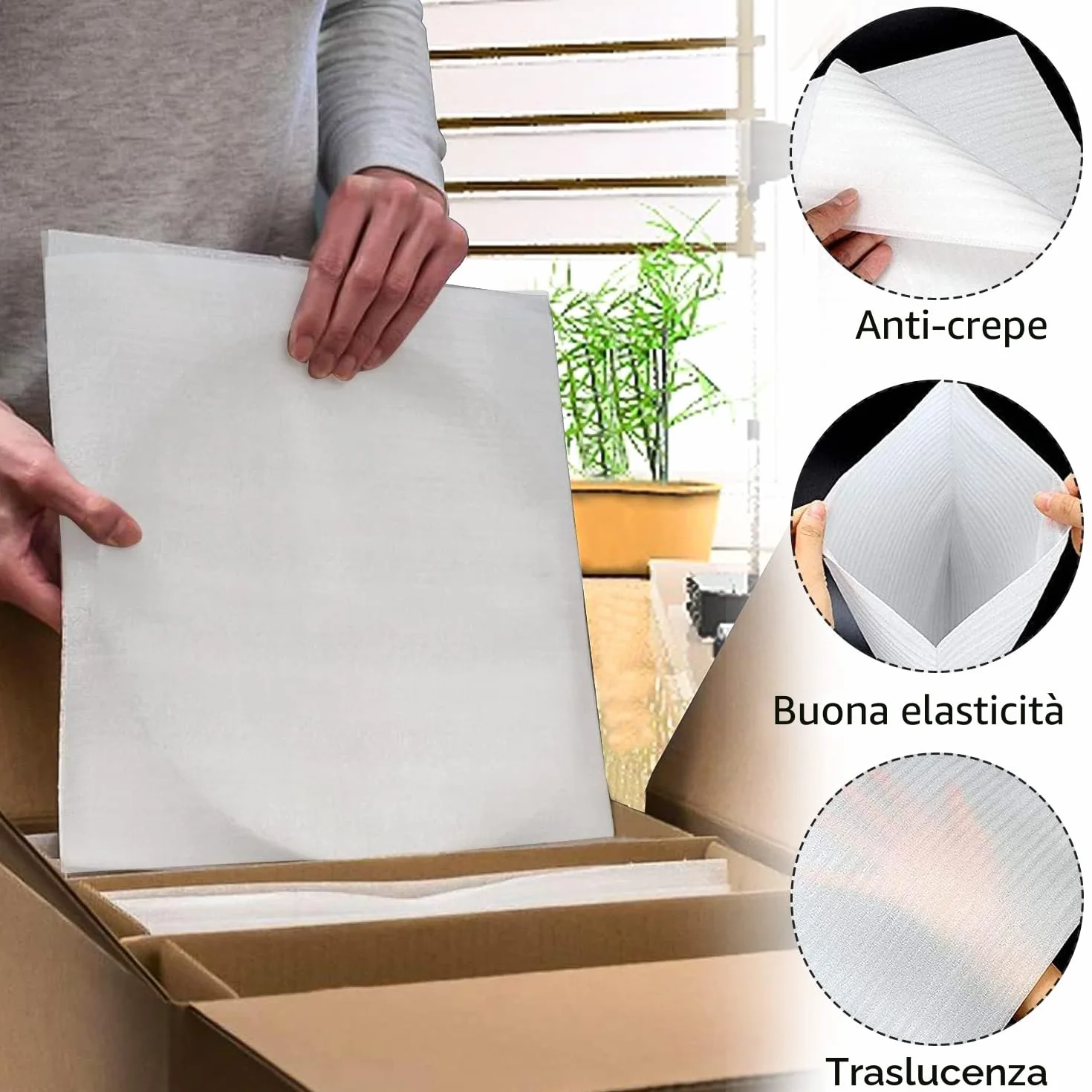100 pezzi Pluriboll per Imballaggio Fogli in Poliuretano Espanso Imballaggio, Trasloco, Protezione Fragile Vetro, Porcellane, Stoviglie ecc