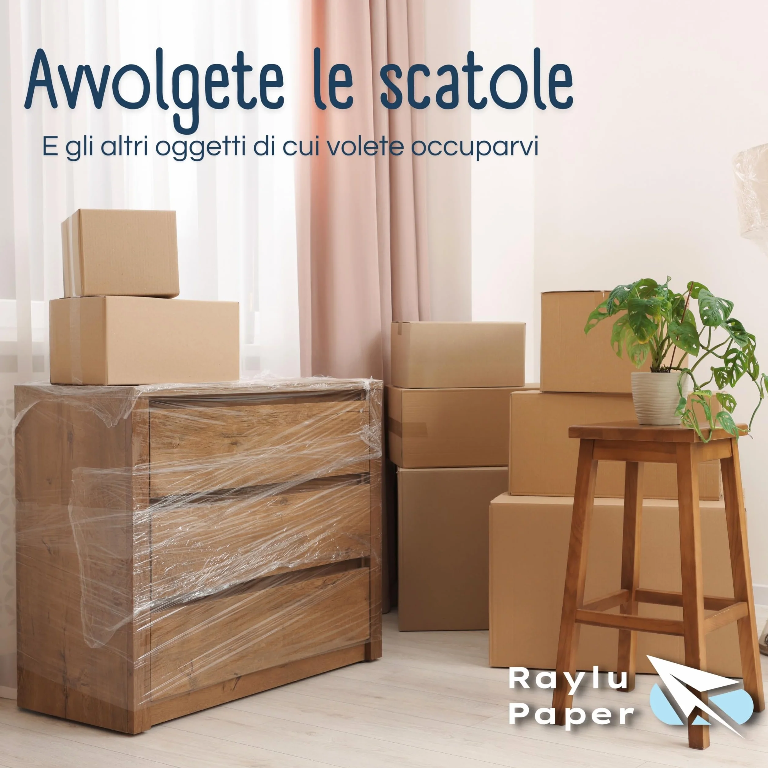 Raylu Paper Film per imballaggio industriale resistente alta elasticità 6 pezzi