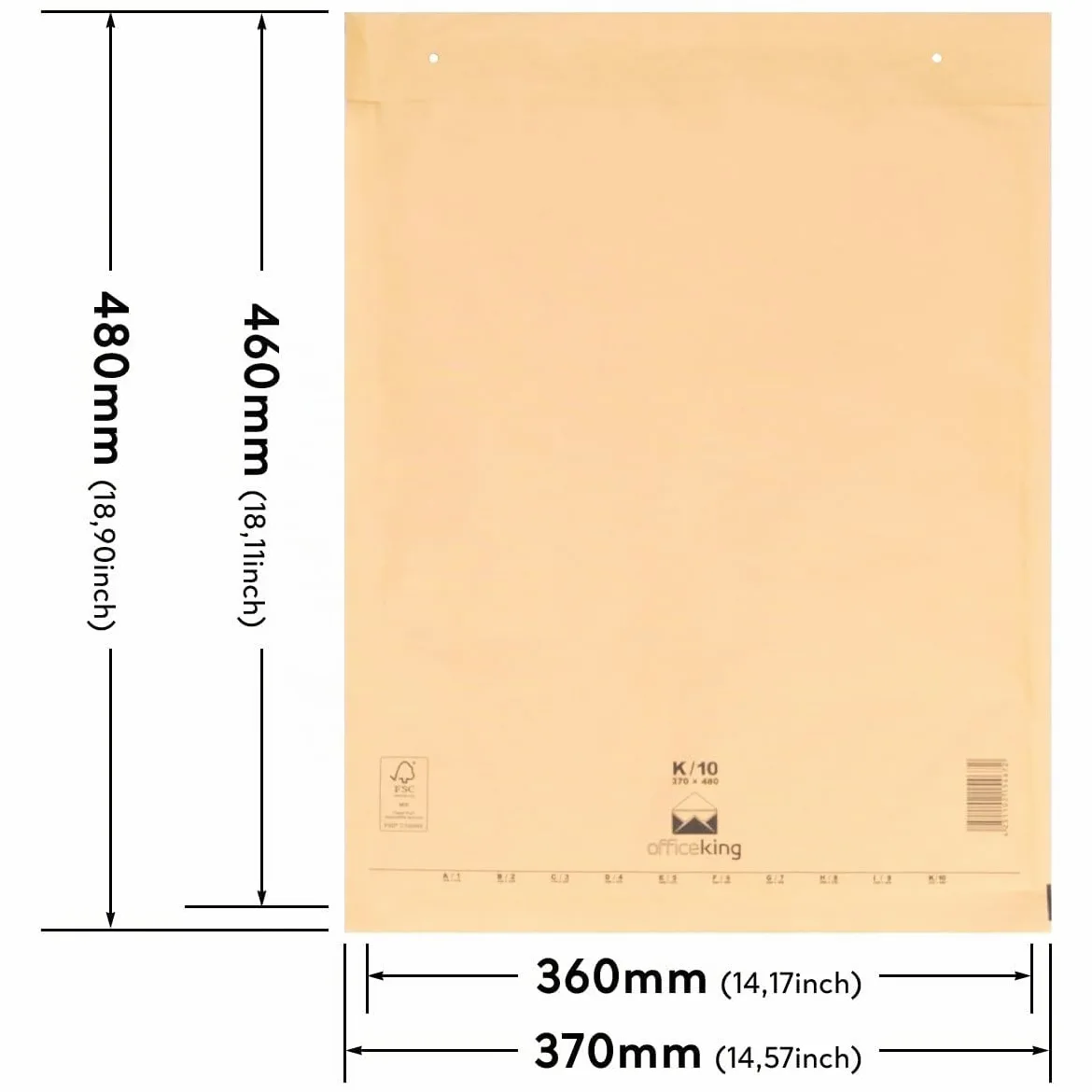 verpacking 50 Buste gialle imbottite 37 x 48 cm K10 - Buste pluriball, Buste con bolle