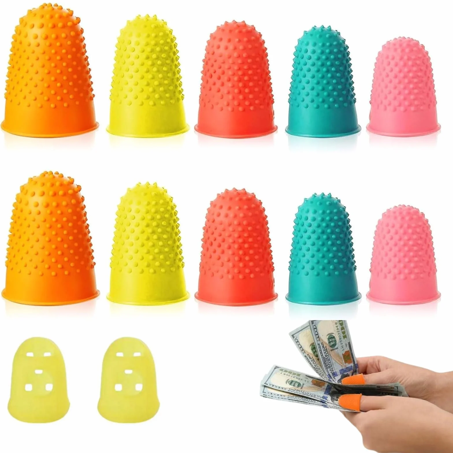 Doigtiers en Caoutchouc Protezione Dito Salvadita Gomma 10PCS
