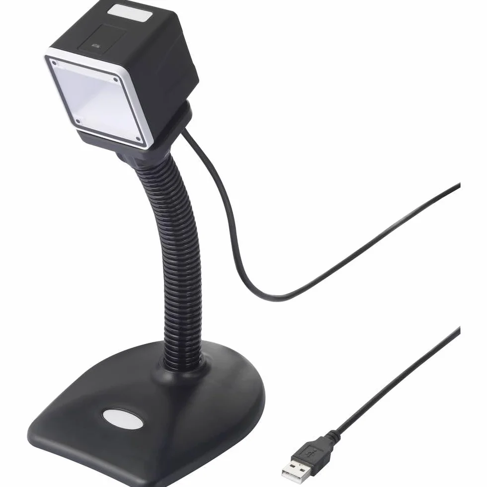 Renkforce RF-SBS-500 2D Scanner di codici a barre Cablato 1D, imager 2D Nero Scanner desktop (stazionario) USB-A