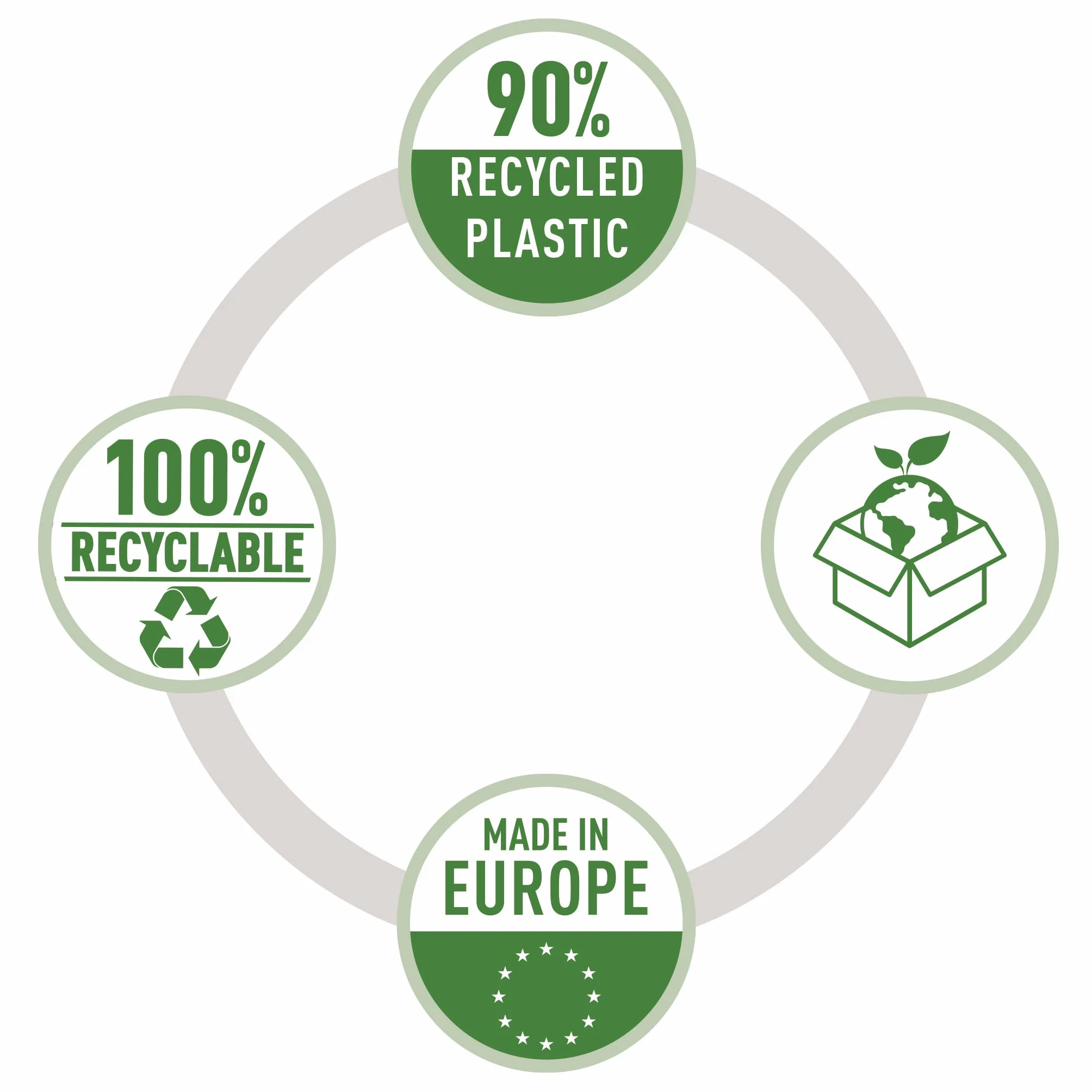 Leitz Recycle Indice, 20 Schede A-Z, A4 Extra Largo, Plastica Riciclata 90%, Nero