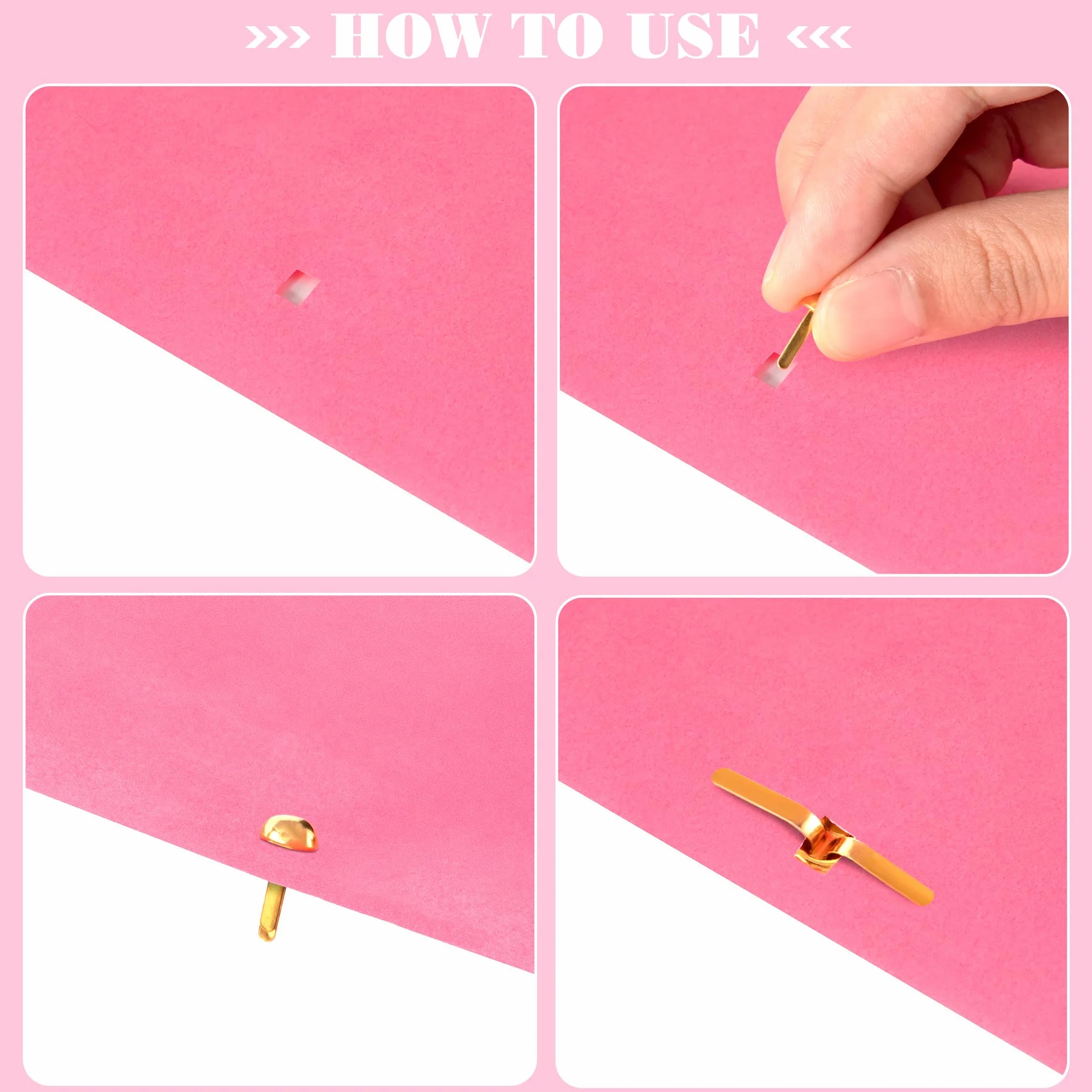 Fermacampioni Piccoli Mini Brads Metallo 6mm 500 Pezzi Oro per Scrapbooking Album DIY Carta Artigianato