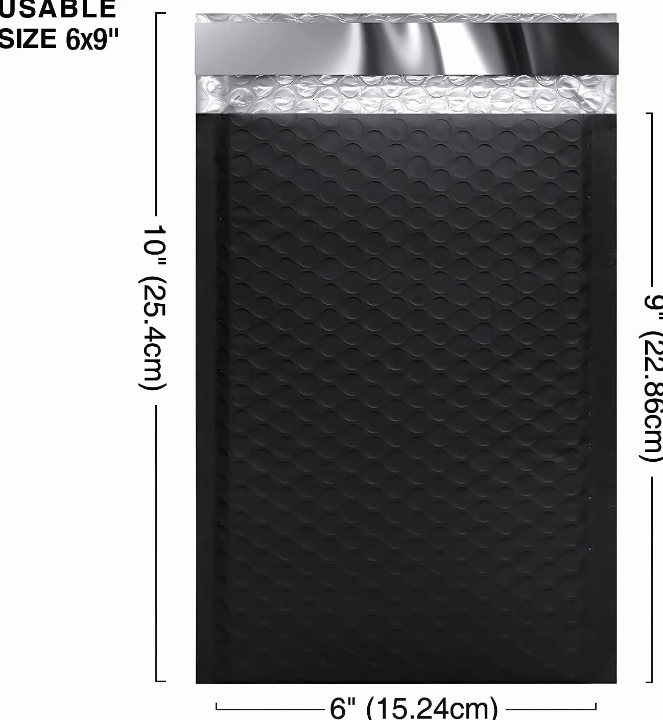 Switory 50 pezzi A5 15,3 cm x 26,9 cm Poly Bubble Mailer Buste imbottite autosigillanti Nero