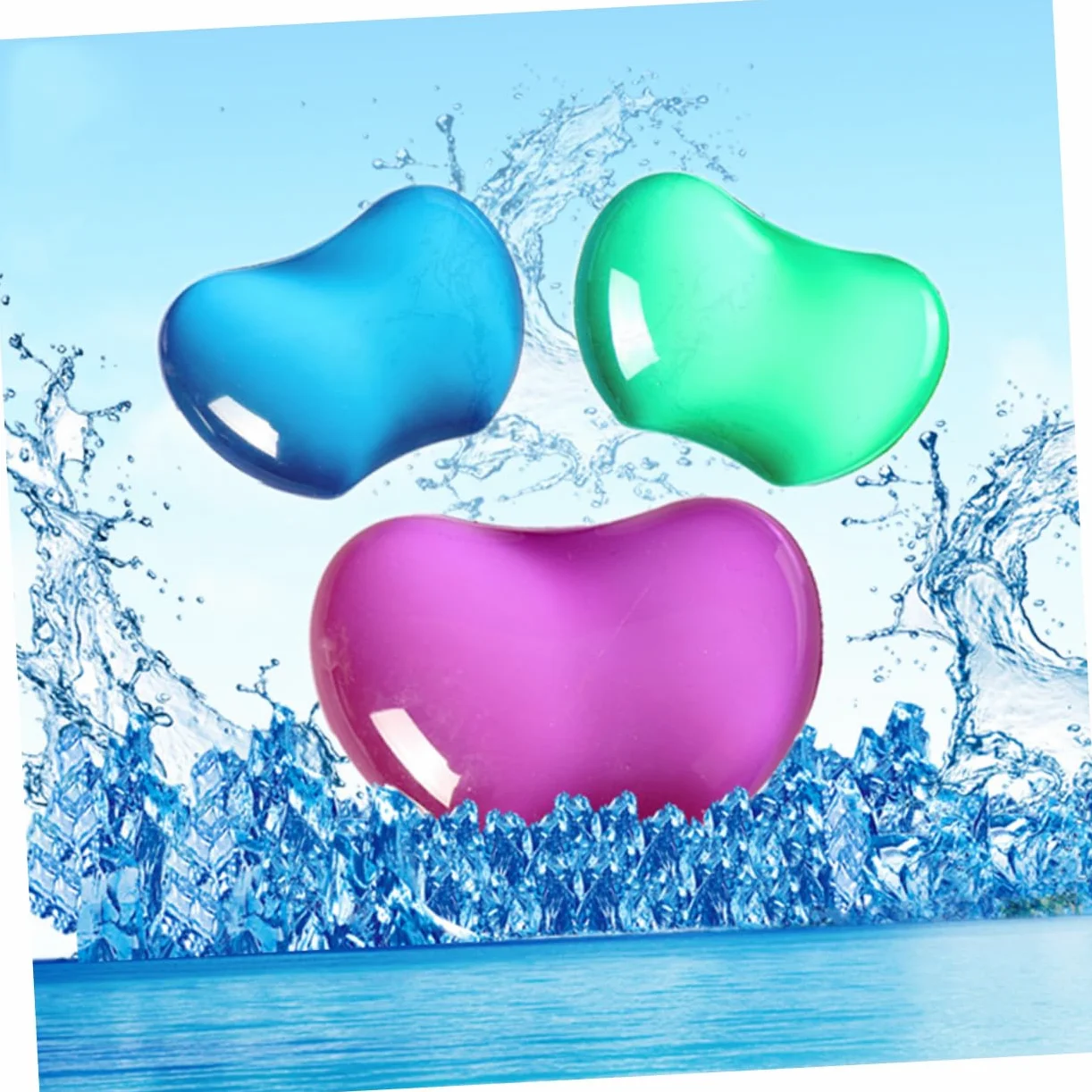 3 Pezzi Tappetini Mouse Trasparenti in Silicone con Poggiapolsi Ergonomico Antiscivolo e Morbido Protezione Polso per Computer Ufficio Casa Verde