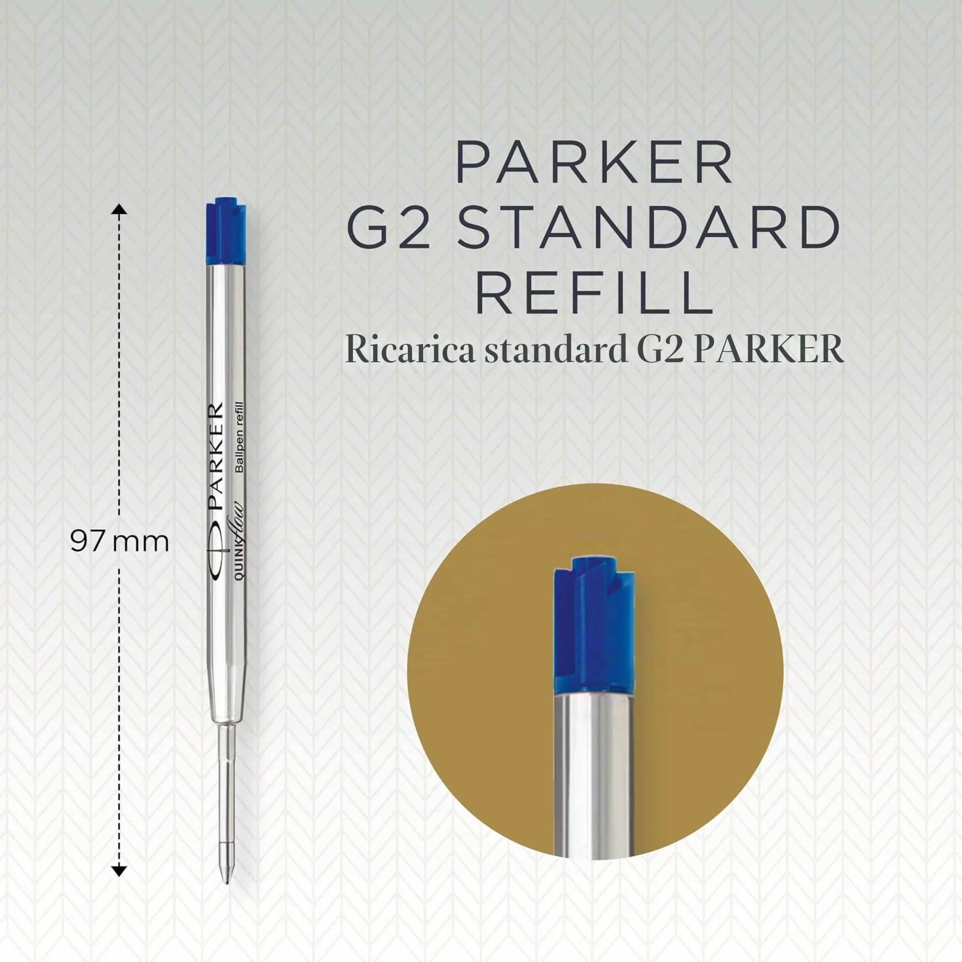 Parker QUINKflow ricariche inchiostro blu punta media 6 pezzi