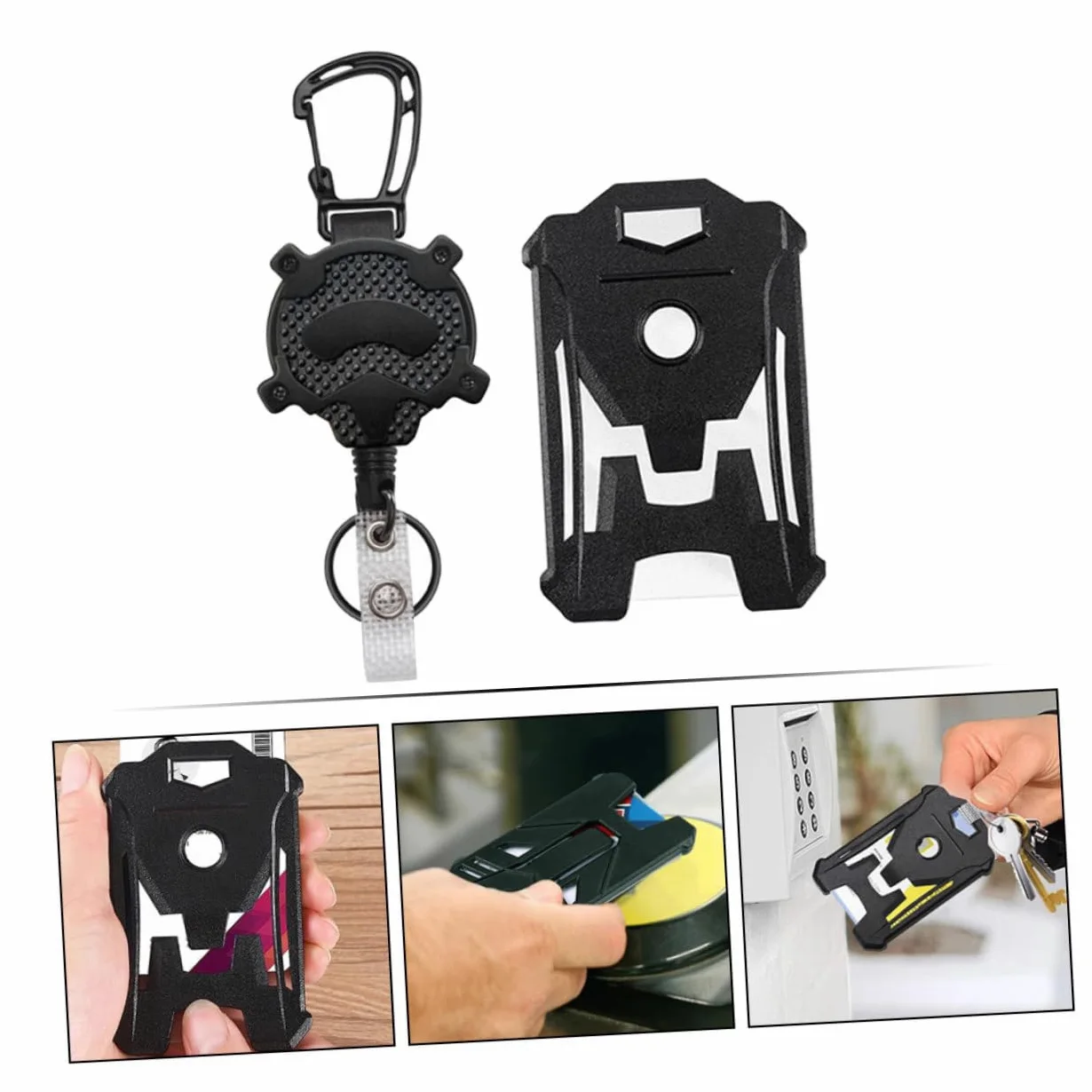 3sets Badge Retrattile Con Clip Custodia Per Documenti Id Compatibile Con e Resistente Protegge Danneggiamenti e