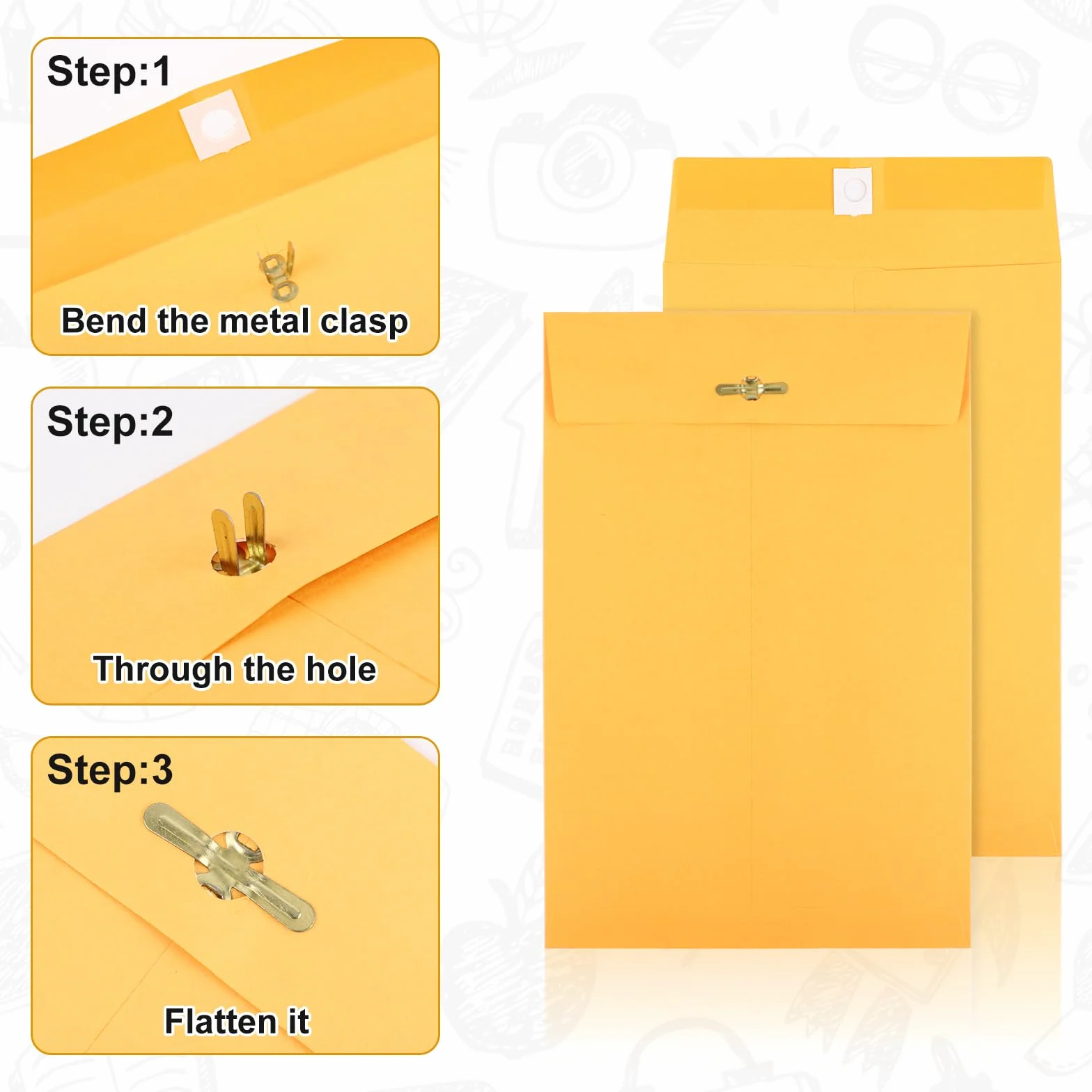Buste Kraft Grandi Spesse con Chiusura Adesiva Heavy Duty 15,2x22,9cm 10pz