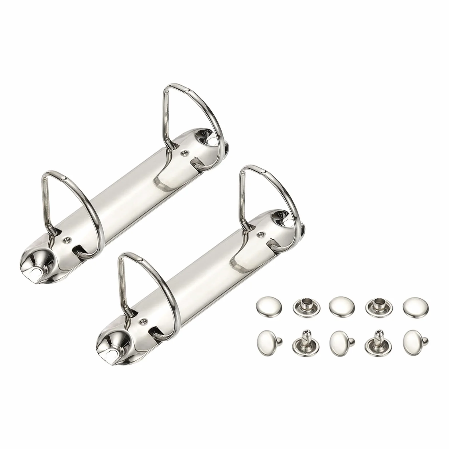 PATIKIL B7 2 Anelli Meccanismi Raccoglitori Sostituzione 1.5" D Anelli 26mm Argento