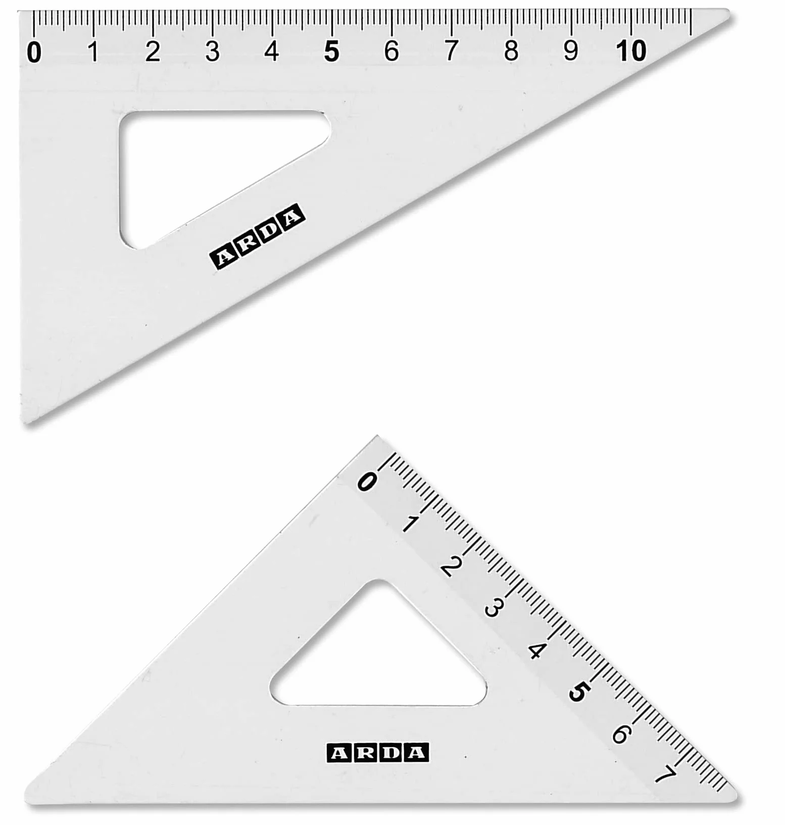 ARDA Blister Squadrette da Disegno in Alluminio 12 cm 45-60 Gradi