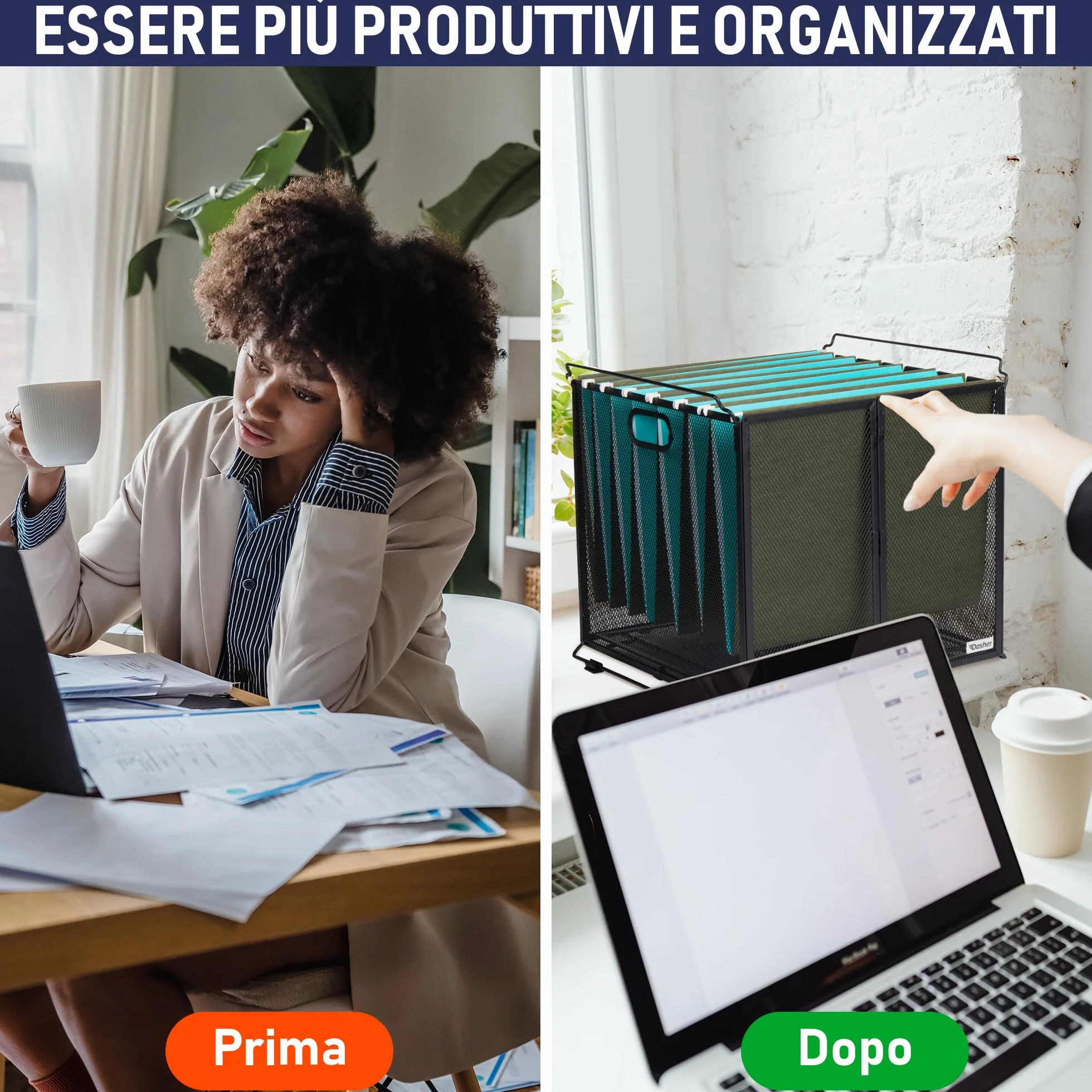 Organizer da appendere, formato A4, scatola per cartelle sospese, in rete metallica nera, scatola per file sospesi, porta documenti da appendere, contenitore portatile per ufficio, scuola