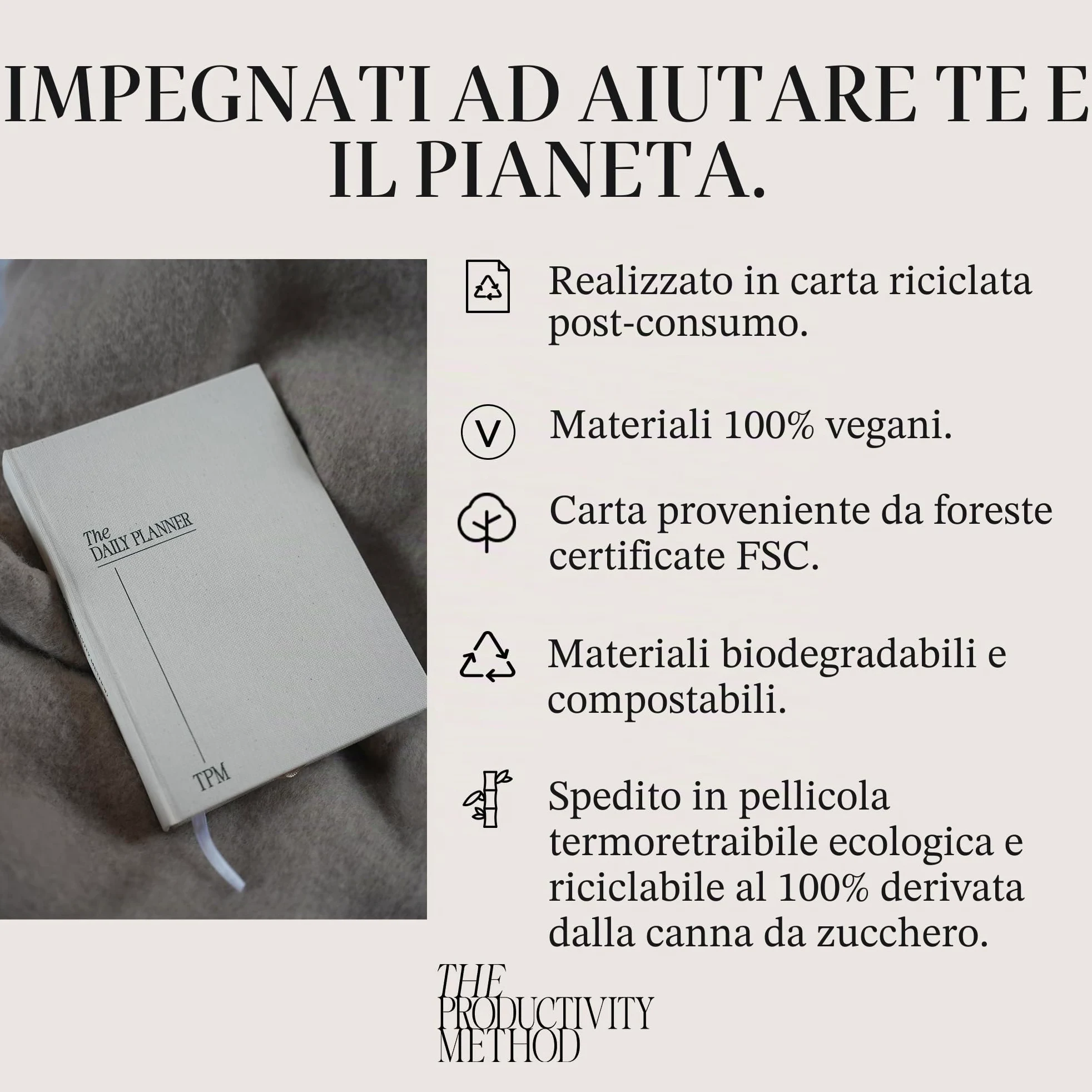 Planner per la produttività con copertina rigida, agenda giornaliera per organizzazione, gestione del tempo e produttività, planner A5 non datato con il metodo virale di Grace Beverley | Linen Dreams