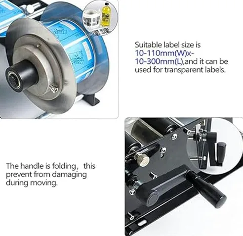 Stampante Manuale per Etichette adesive Dispositivo di incollaggio di Dimensioni Regolabili per un'applicazione efficiente di Etichette su lattine,plastica,Bottiglie di Vetro