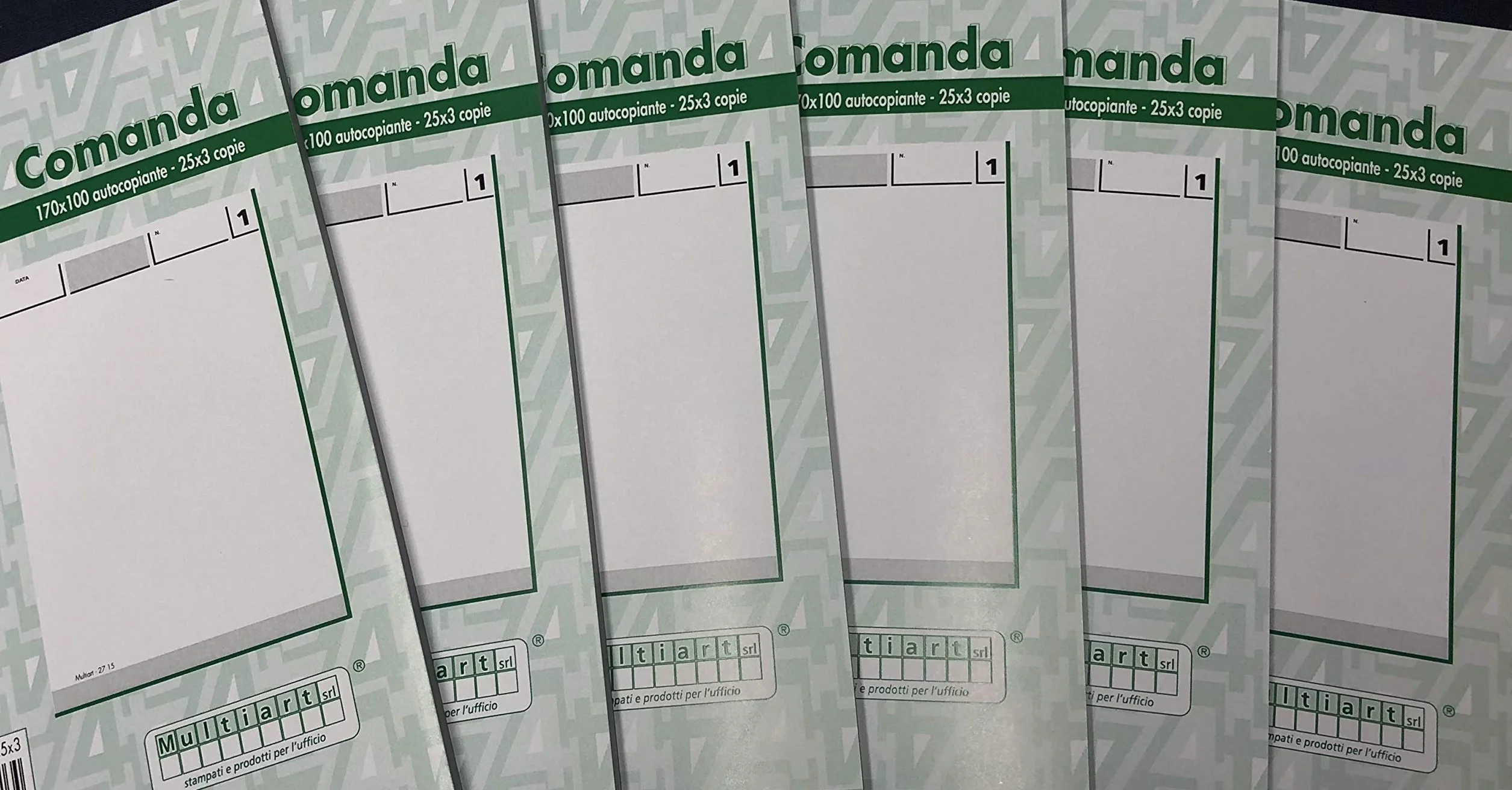 Blocchi Comande a 3 copie autoricalcanti 25x3 17x10 120 pezzi