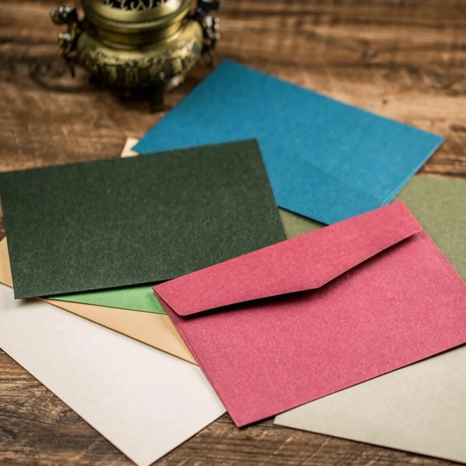 Buste grandi da 20 pezzi - Tinta unita addensata for inviti, biglietti d'auguri, buste nuziali, regalo Per Inviti(Green1)