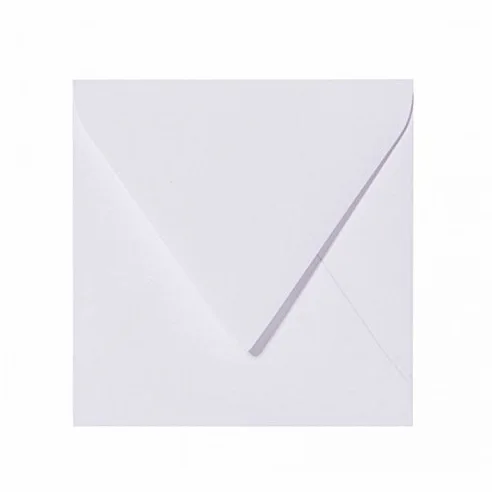 Buste quadrate, buste, buste formato 155 X 155 mm con fodera di seta, grammatura: 120 G/M², 100 pezzi sventati, colore: bianco
