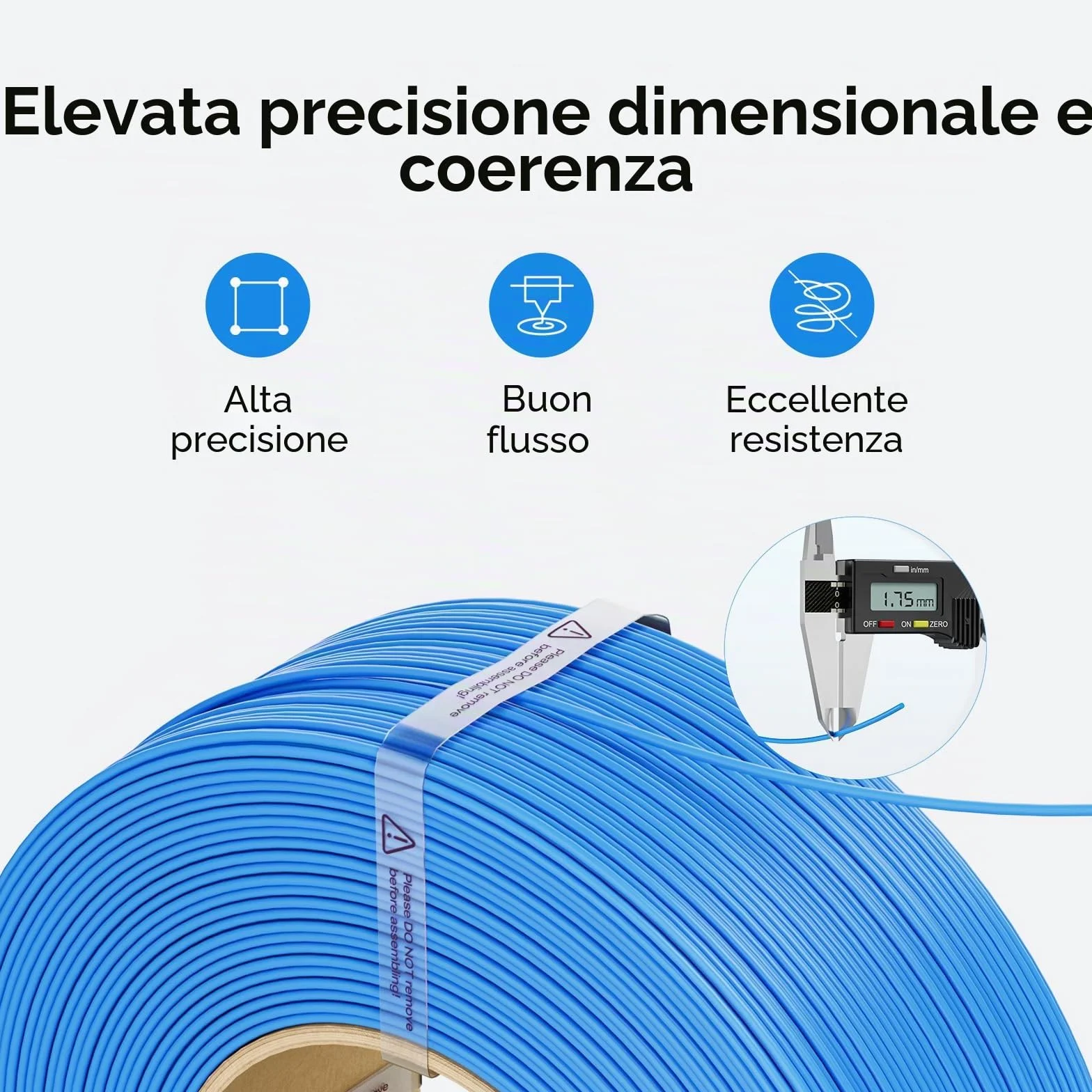 Creality PETG Refill Filamento 1,75 mm 1 kg Nero per Stampa 3D Precisione Dimensionale ±0,03 mm