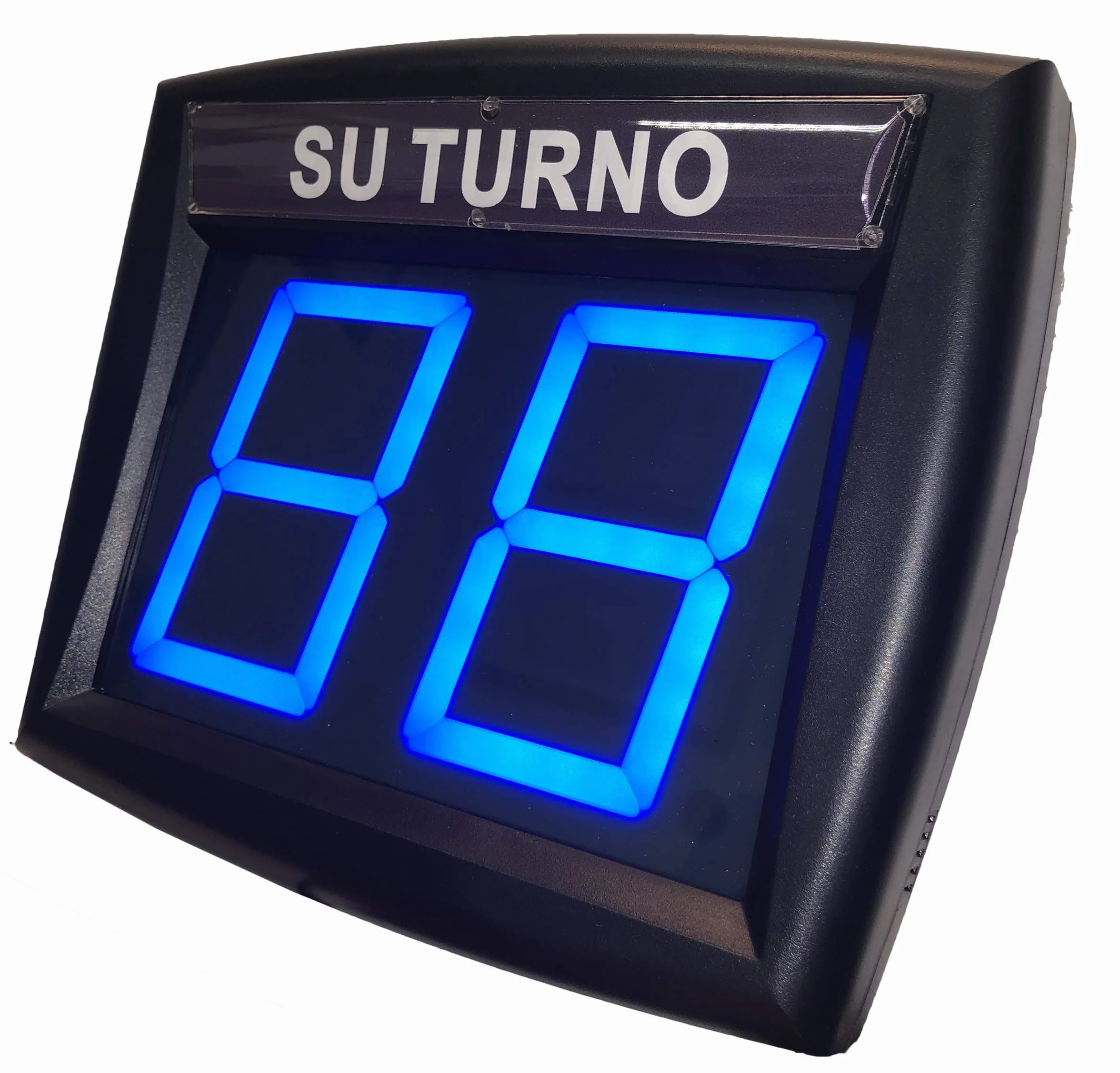 Eliminacode Gestione code 12 V PER AMBULANTI (Blu - COLORE UNICO AL MONDO) Con Radiocomando LCD