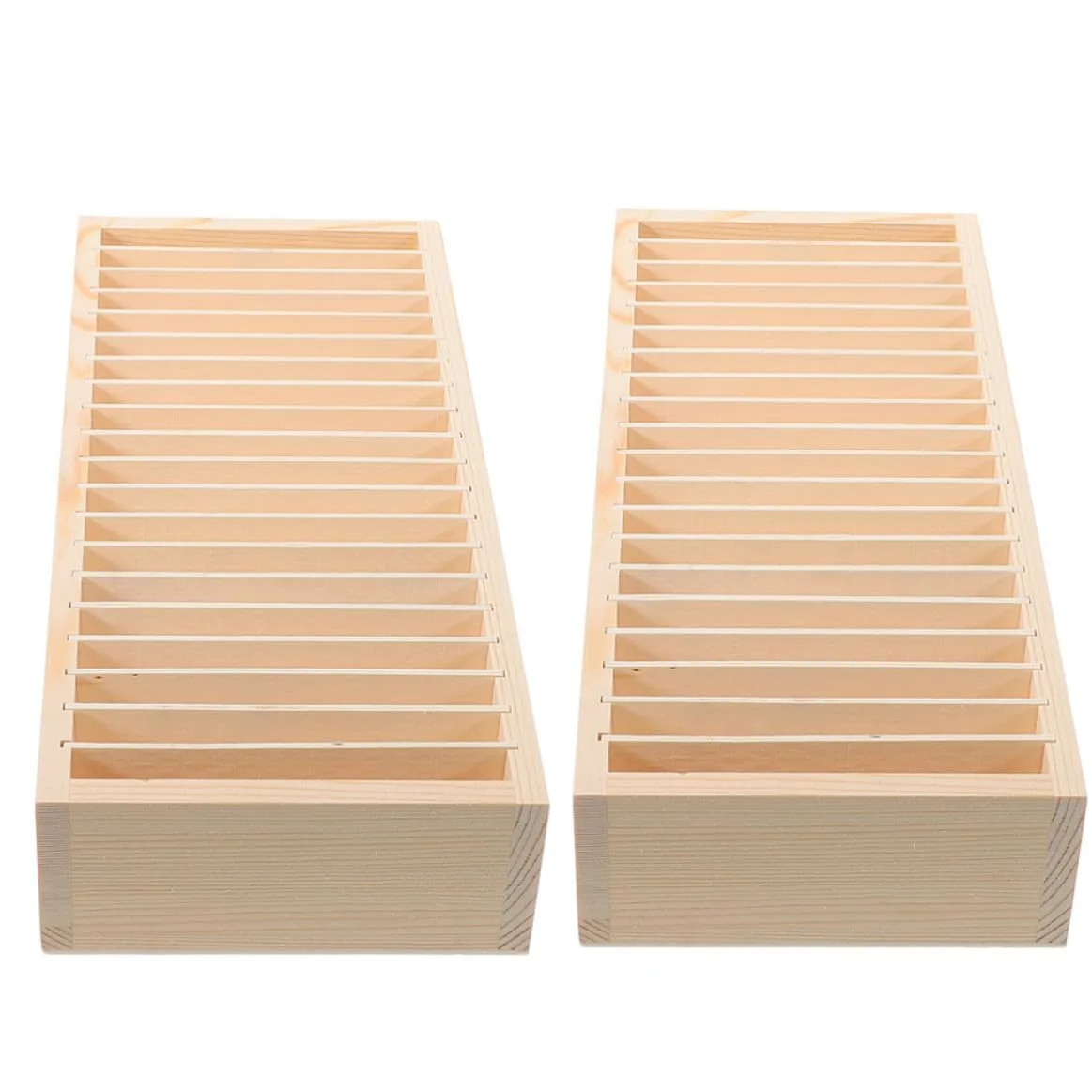 2 Pezzi Porta Biglietti Da Visita In Legno Con Scomparti Multipli Organizzatore Da Tavolo Staccabile Per Ufficio E Casa