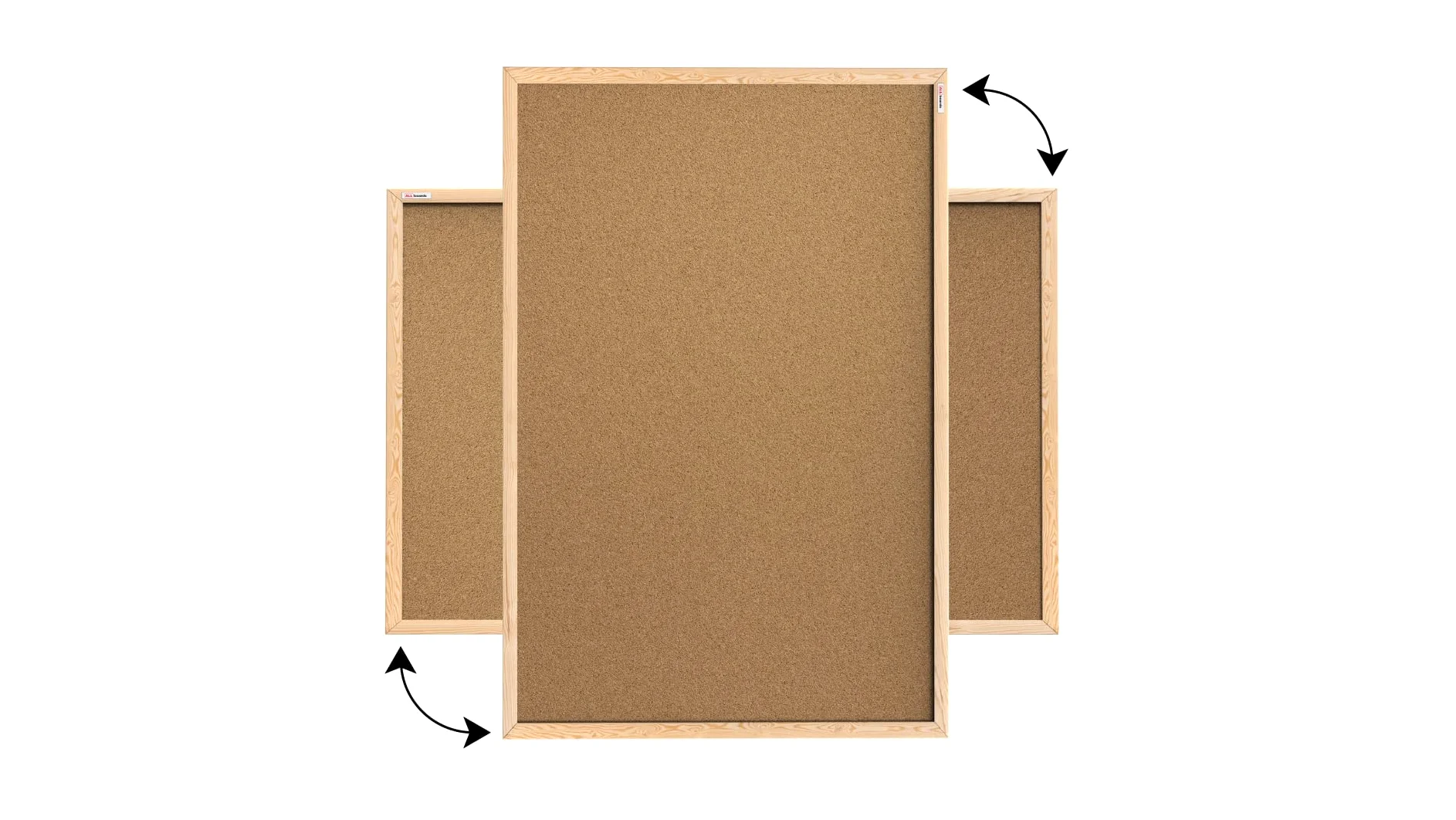ALLboards Lavagna in Sughero con Cornice in Legno 120x90cm, Bacheca Sughero per Puntine Spille Memoboard