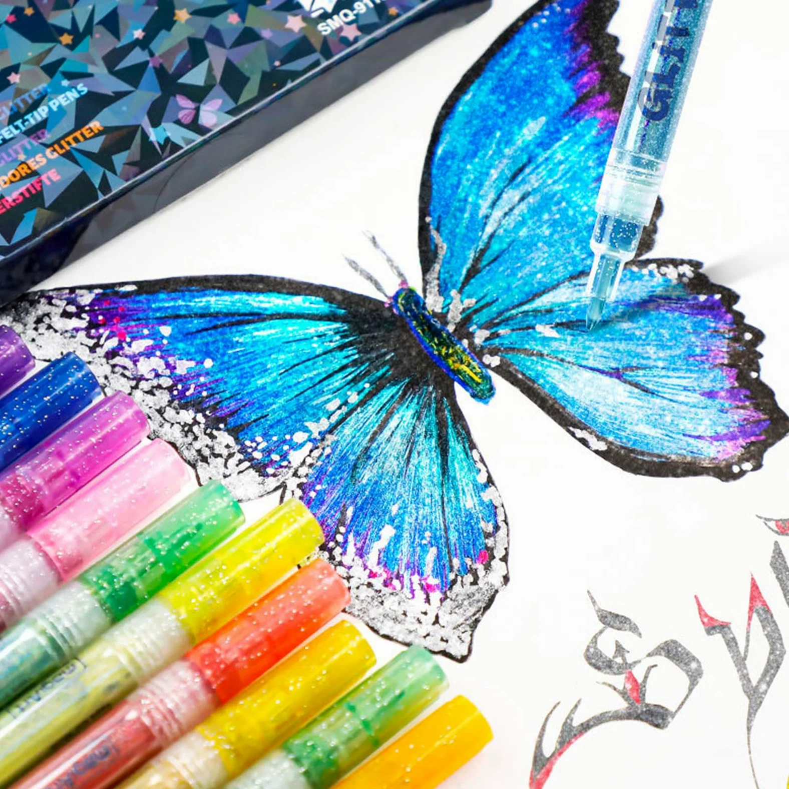 ordinarYone Evidenziatore scintillante da 0,7 mm, ad asciugatura rapida, per lavori artistici, biglietti, agenda, scrapbooking, ecc