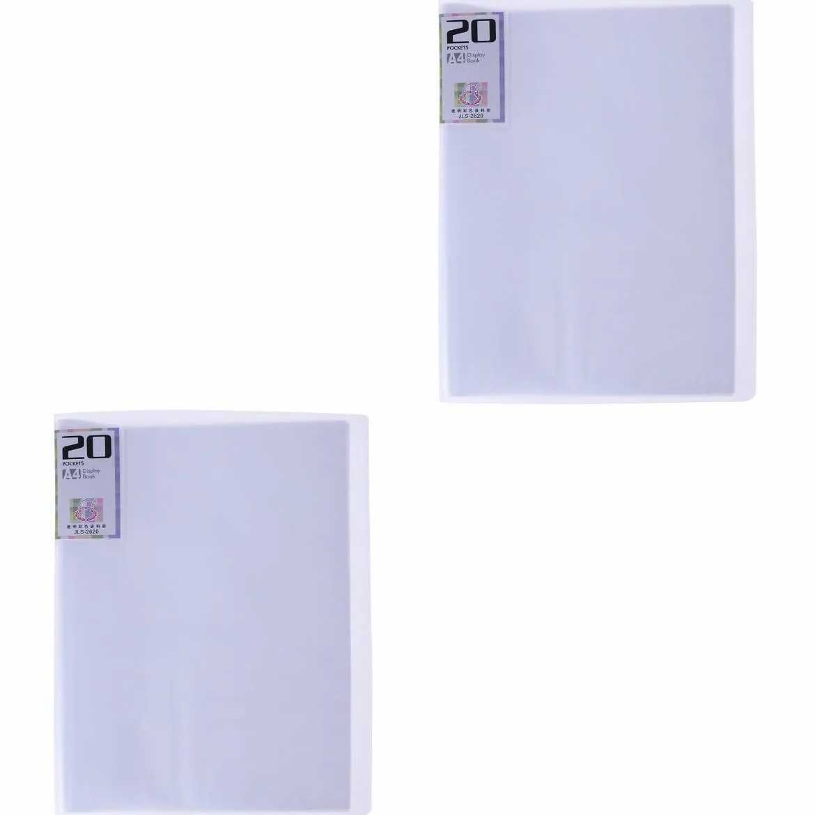 NUOBESTY 2pezzi Cartellina Con Pagine Portadocumenti Riutilizzabile Per Scuola e Ufficio Organizer Per Archiviazione e Presentazioni Bianco