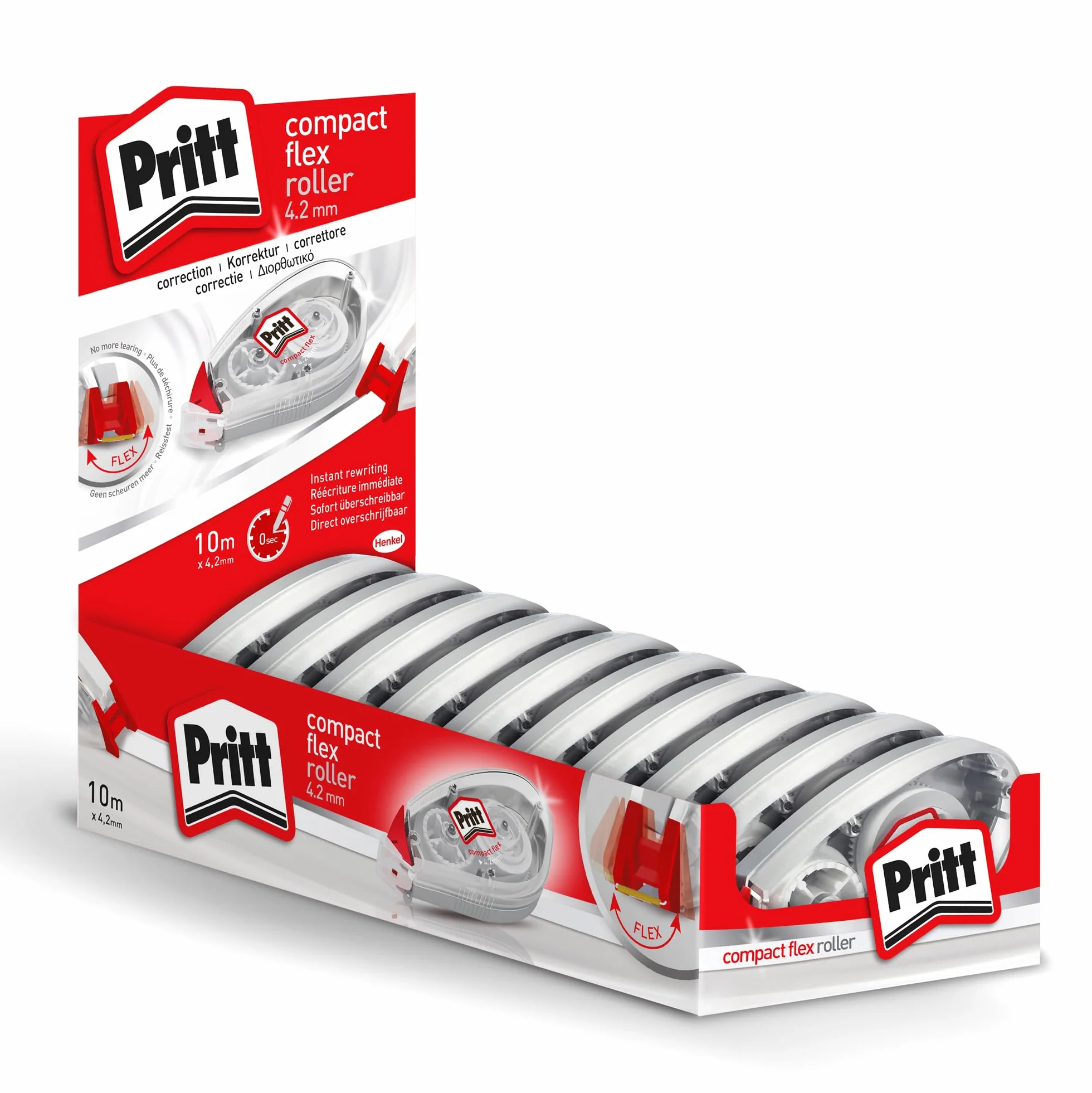Pritt Rullo di correzione Compact Flex 4,2 mm 10 m Set rulli
