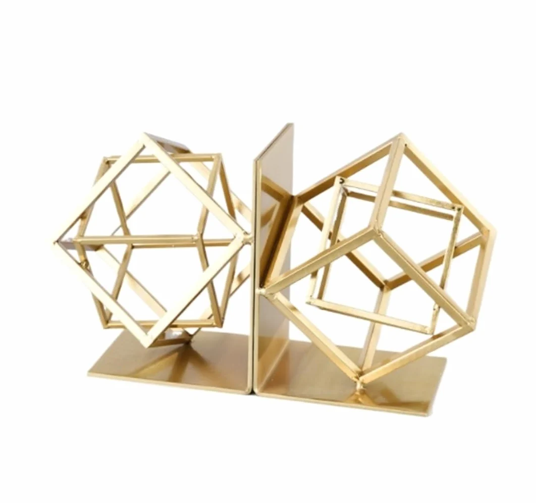 Reggi Libri, Fermalibri Fermalibri Eleganti Creativi In Ferro Libri Con Supporto A Sfera Decorazioni Minimaliste Ufficio Casa Scrivania(Gold)