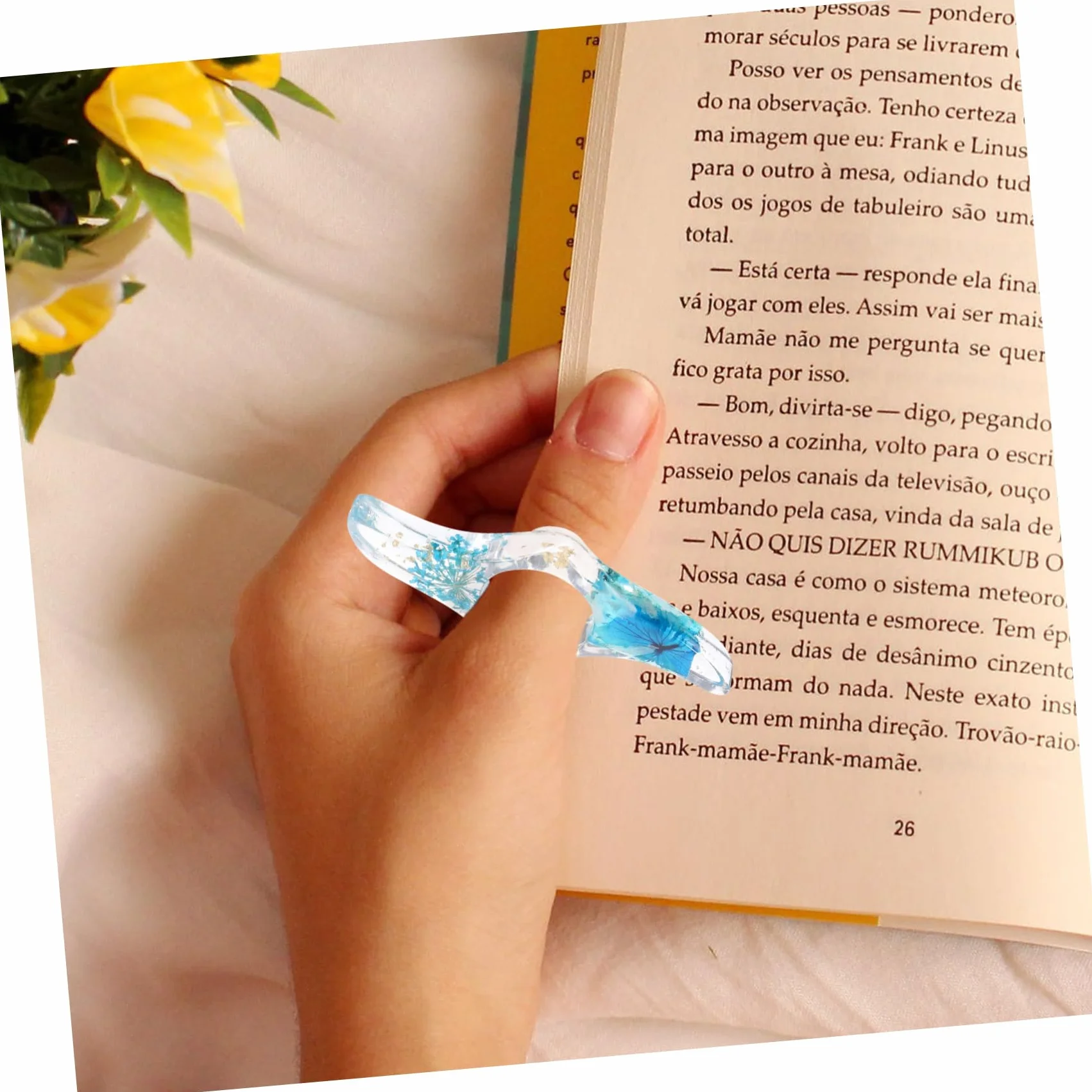 Porta Pagine di Libri in Plastica Resistente, Supporto di Lettura Multifunzione Foro Levigato