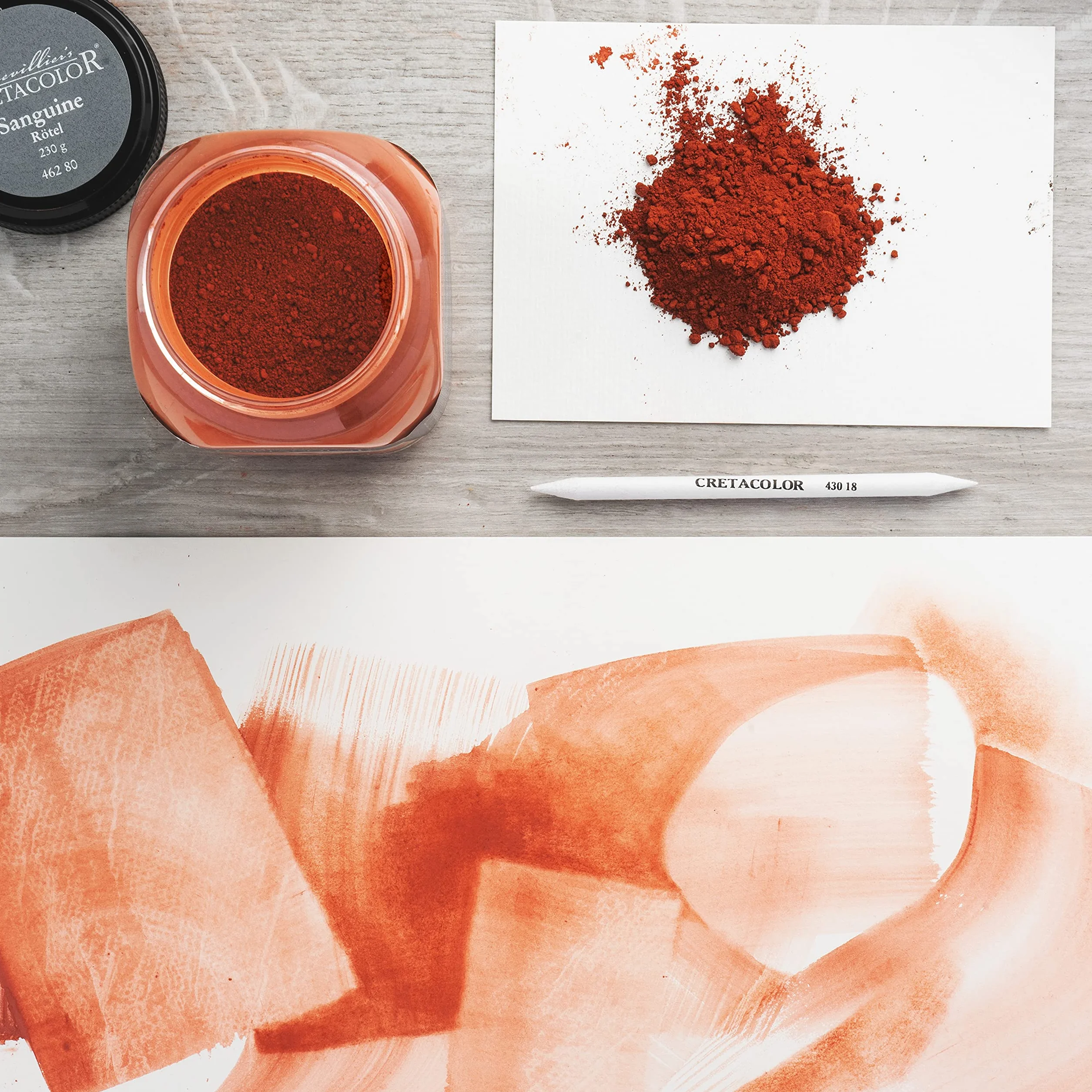 CRETACOLOR Artist polvere in barattolo di plastica, polvere di rosé 230 g