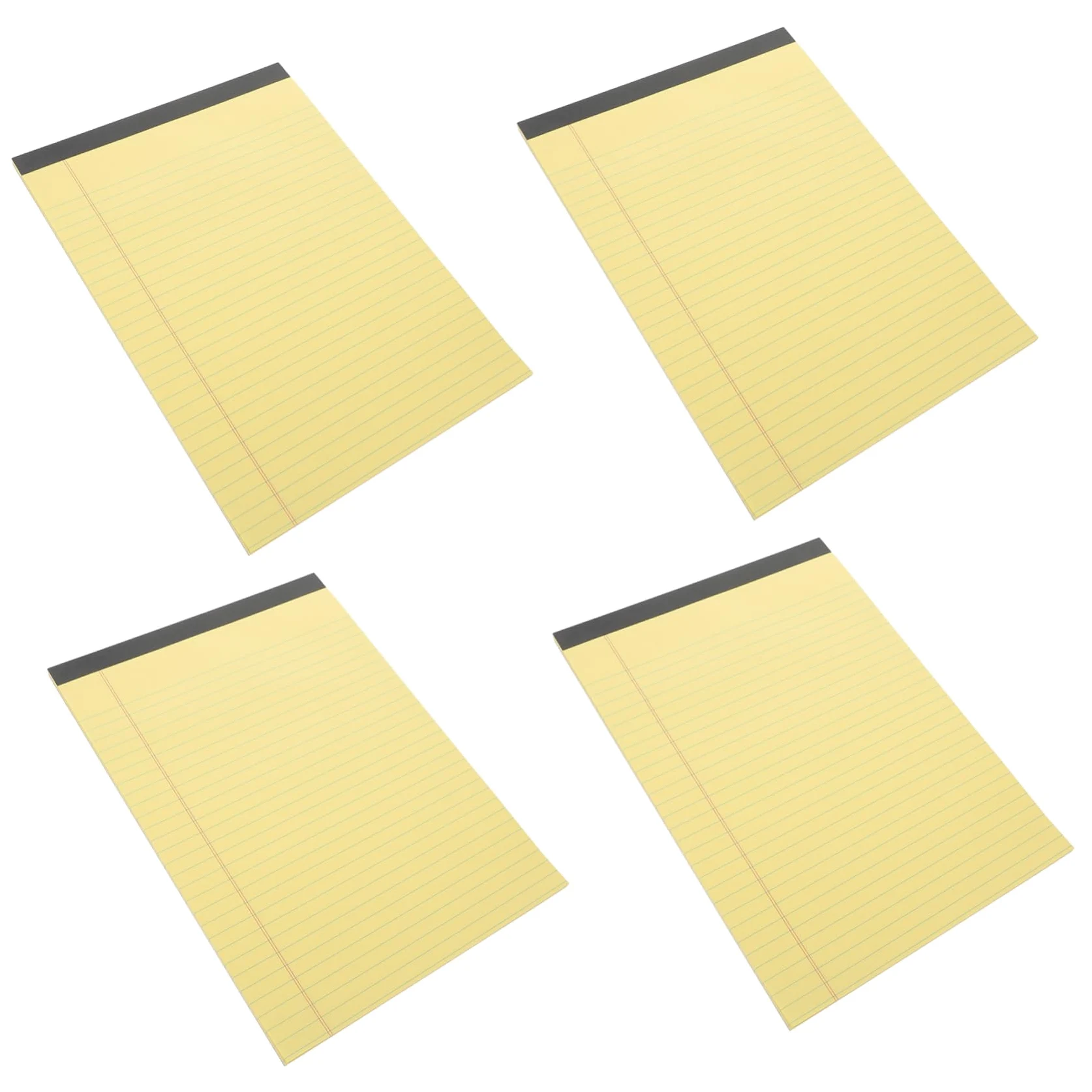 Blocchi Note A4 4 Pezzi in Carta Gialla, Fogli a Righe | Design senza Data, Facile da Riporre, Scrittura Fluida, Strappo Rapido, Ufficio e Regalo Capodanno