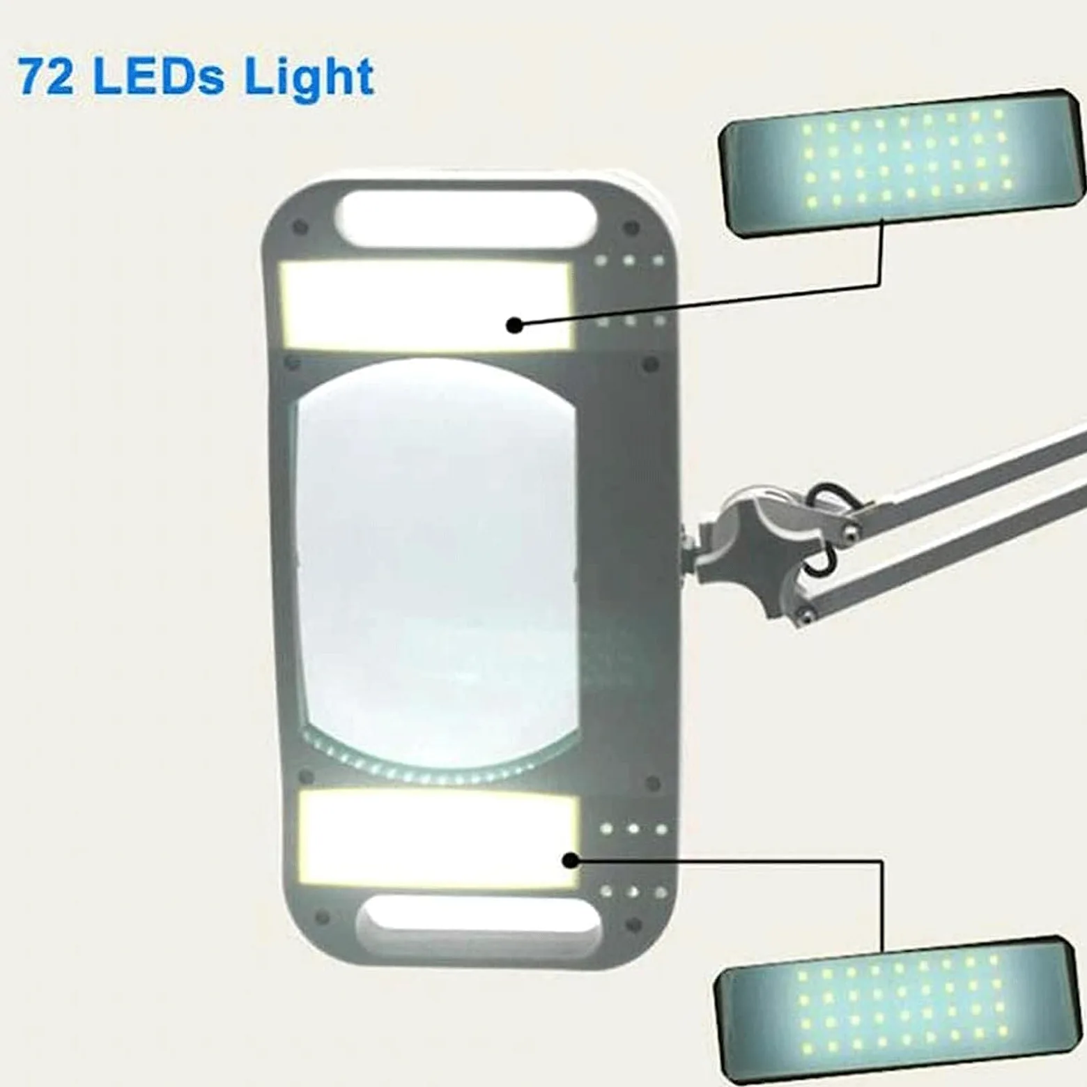 KRILLIQ Lente d'Ingrandimento Pieghevole da Tavolo con Luce a LED Design in Piedi Lente per Cucire con Ricamo per Perline e creazione di Gioielli