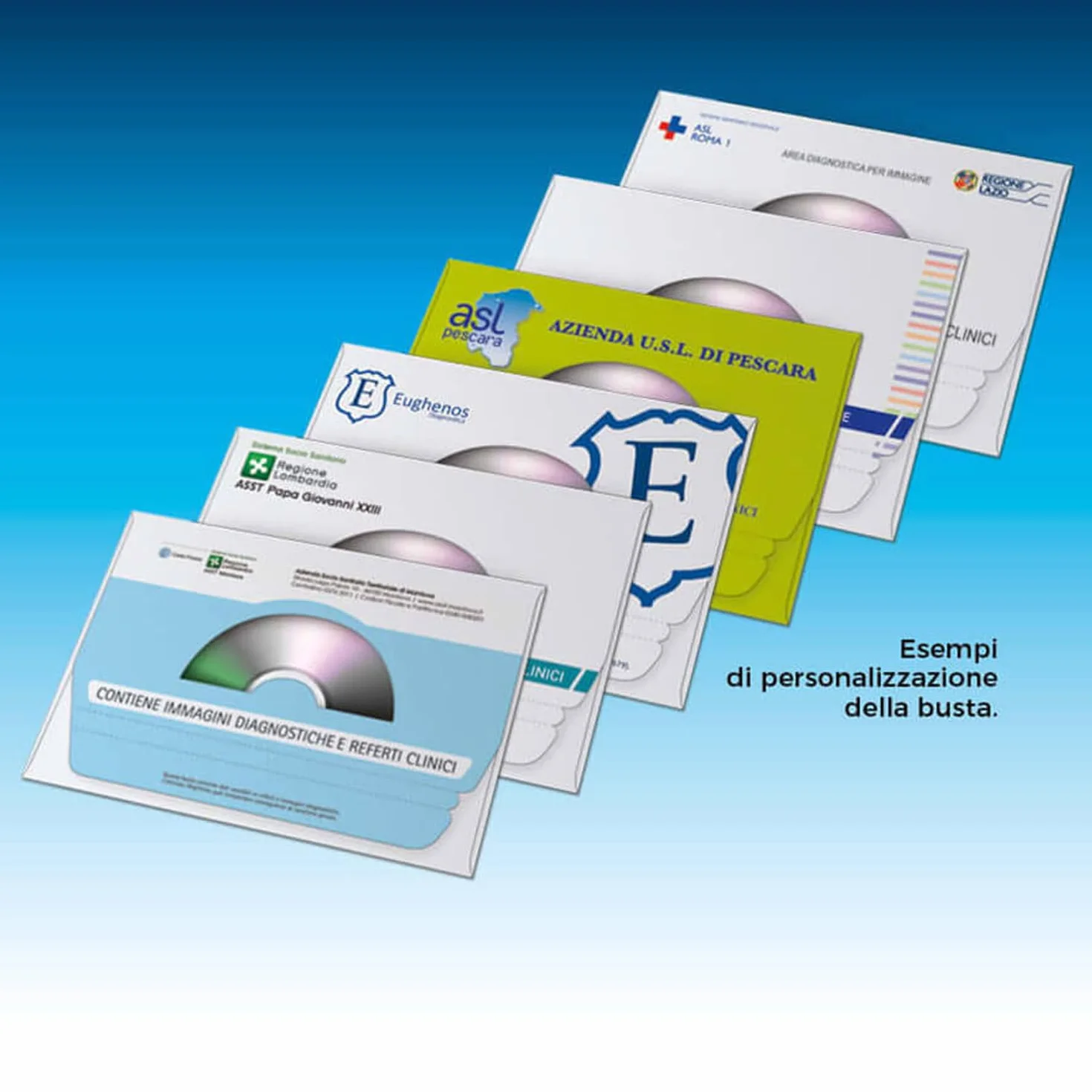 Busta bianca per CD referti medici analisi cliniche