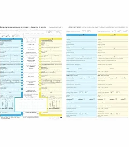 Modulo CID-CAI Constatazione Amichevole Incidente 10 Pezzi – Assicurazione Auto