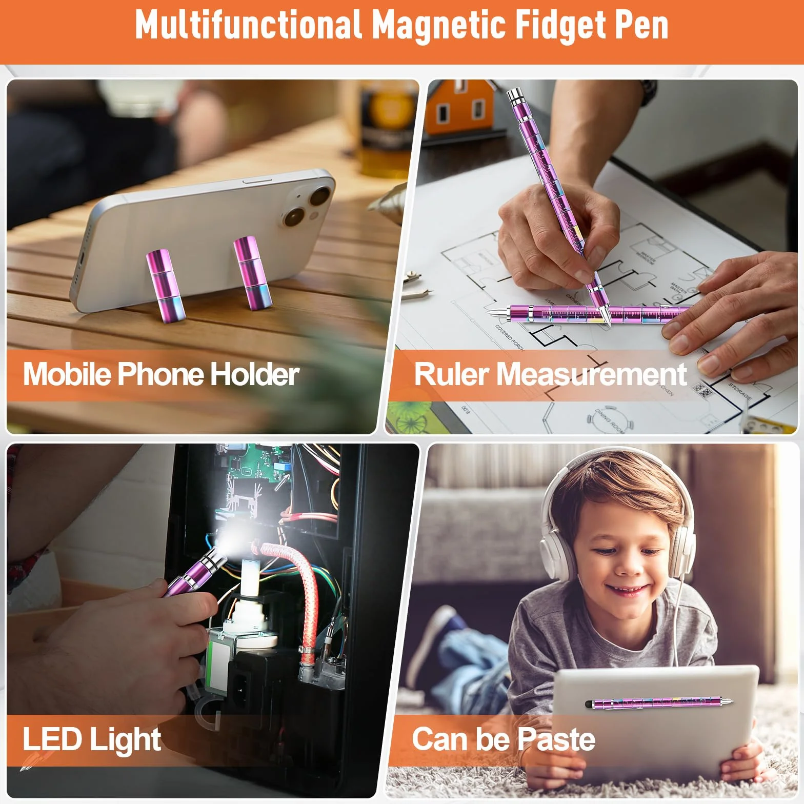Magnetica Fidget Pen, idee Regalo Femmina Uomo Compleanno Penna Magnetica, Regali per Lui/Lei, Regali Teenager