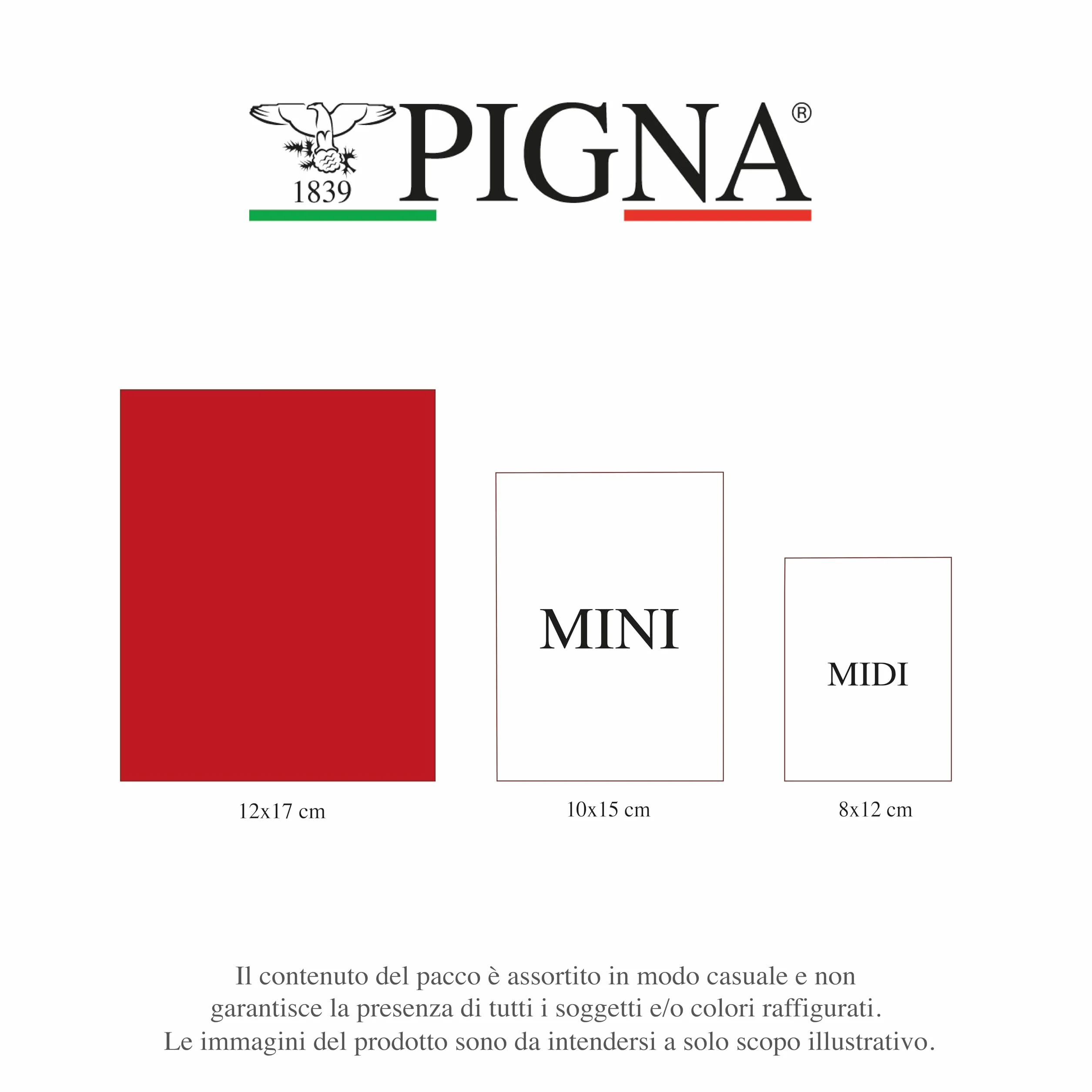 Pigna Quaderni Monocromo 12X17 cm 1R righe Confezione 10 pezzi