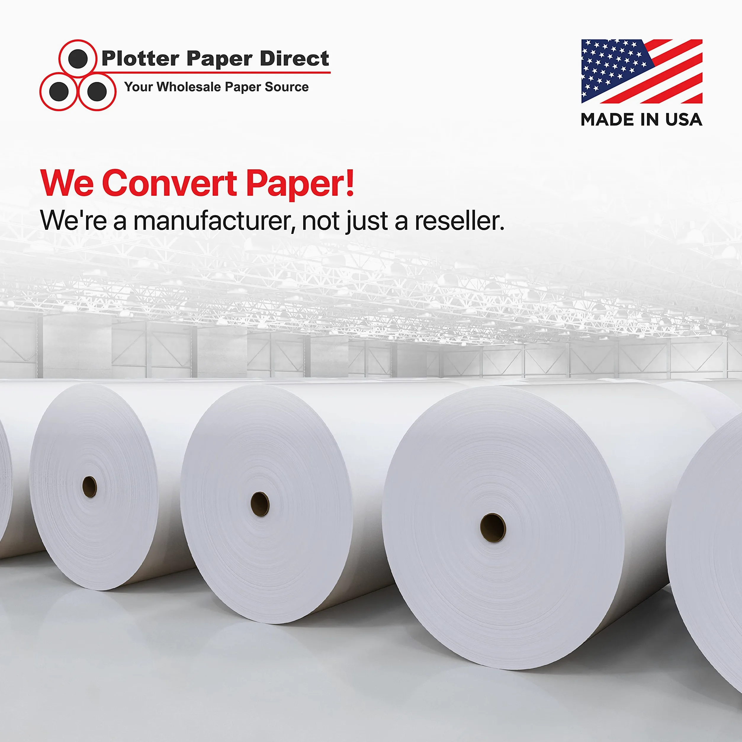 Plotter Paper Direct Carta bianca rivestita per plotter da 61 cm x 30,5 m, 16,3 kg, nucleo da 5,1 cm, 92 bianco brillante, per stampa CAD su stampanti a getto d'inchiostro di ampio formato (confezione