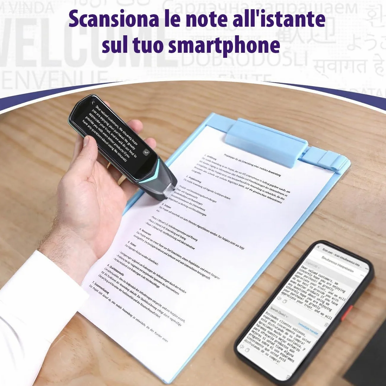 NEWYES Penna Scanner,Penna Lettura e Traduttore con touch screen da 3,99inch, penna per apprendimento con registrazione intelligente, penna per lettura scanner OCR per viaggiatori e uomini d'affari