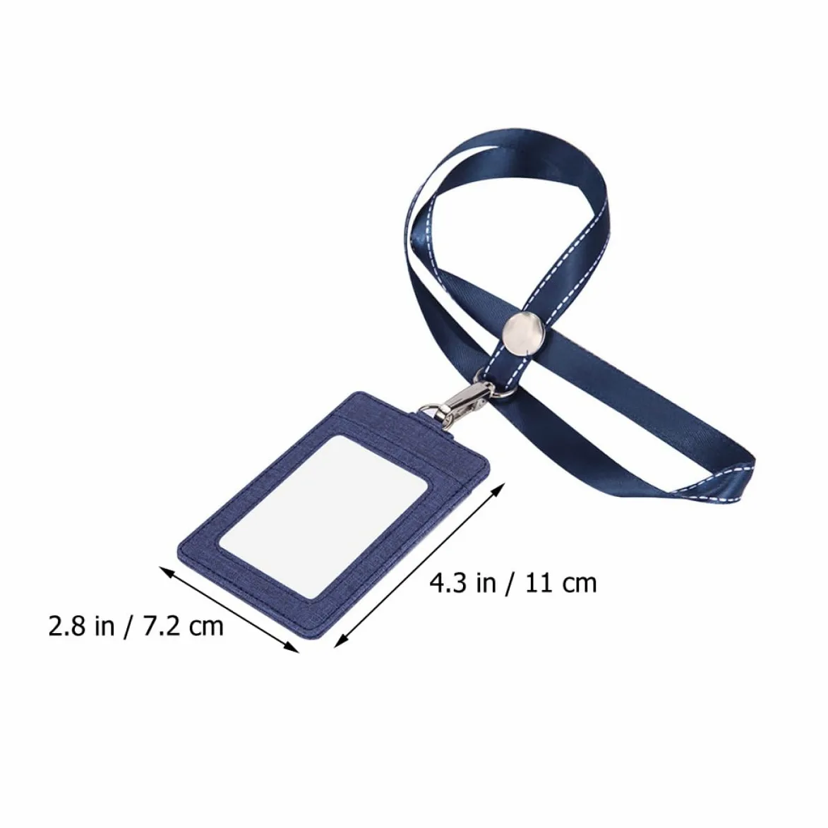 9pezzi Portabadge Retrattile Pelle Pu Con Lanyard Per Id Studenti e Chiavi Design Lato e Finestra