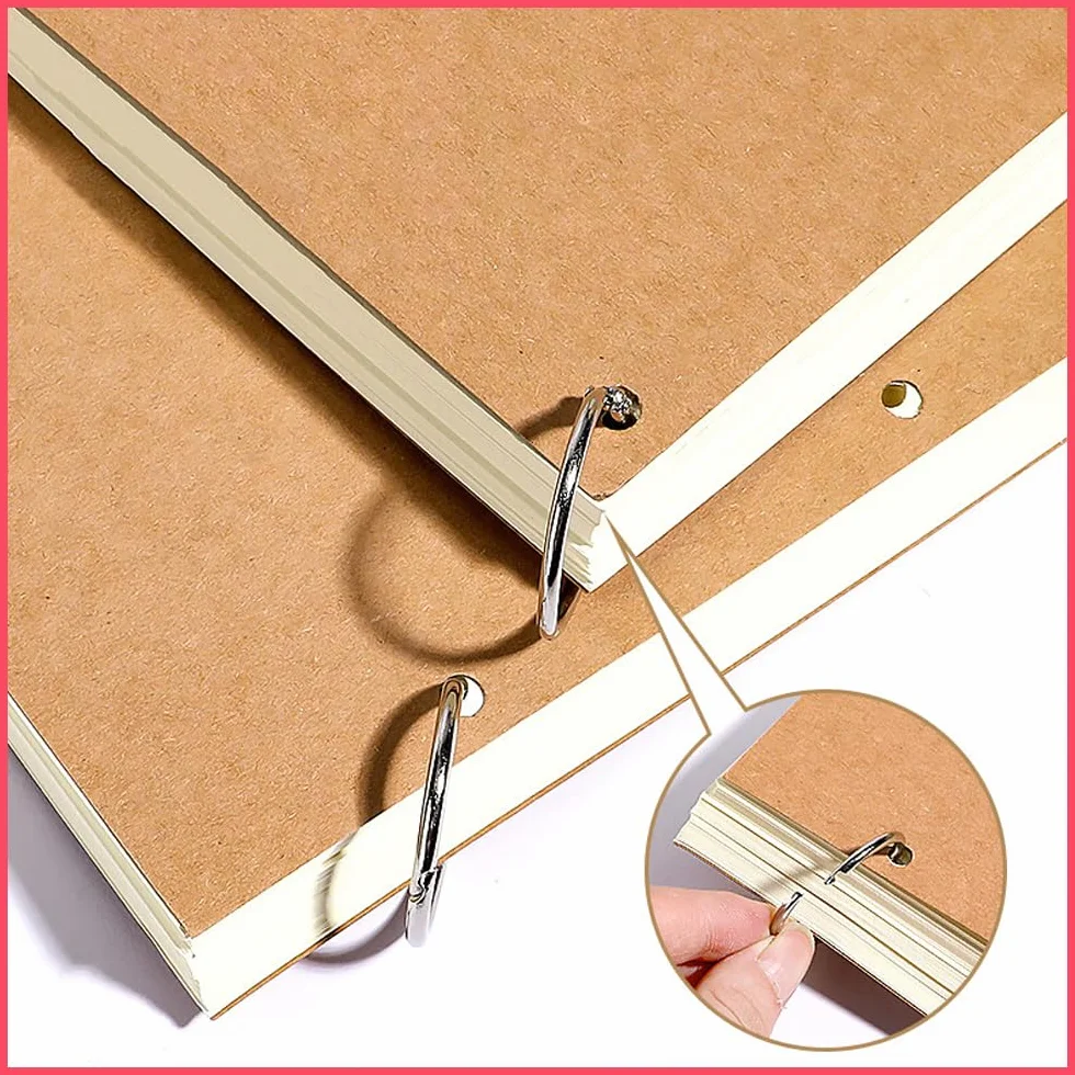 Set Anelli Metallici Apribili 20mm 25mm per Raccoglitore Fogli Quaderni Album