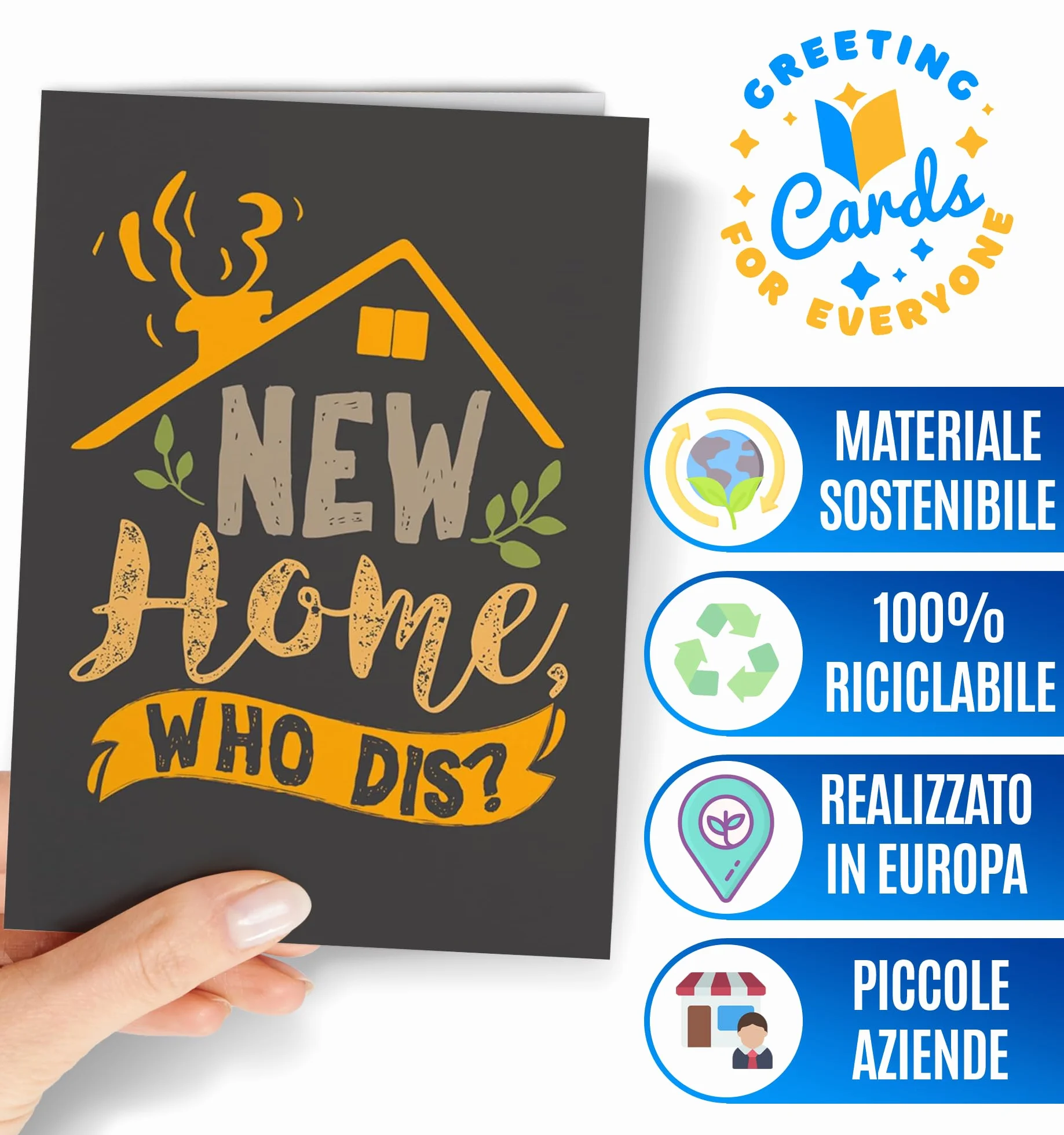 Biglietto di inaugurazione della casa originale e divertente con busta per feste